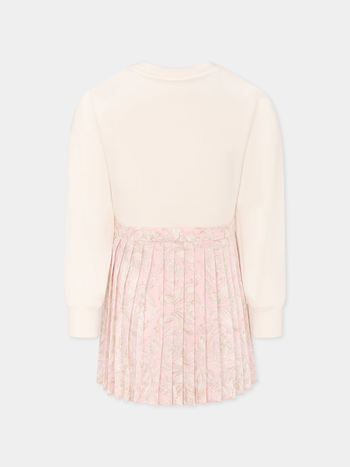 Vestito bianco per bambina con Medusa,Versace,1018610 1A13258 6WF50