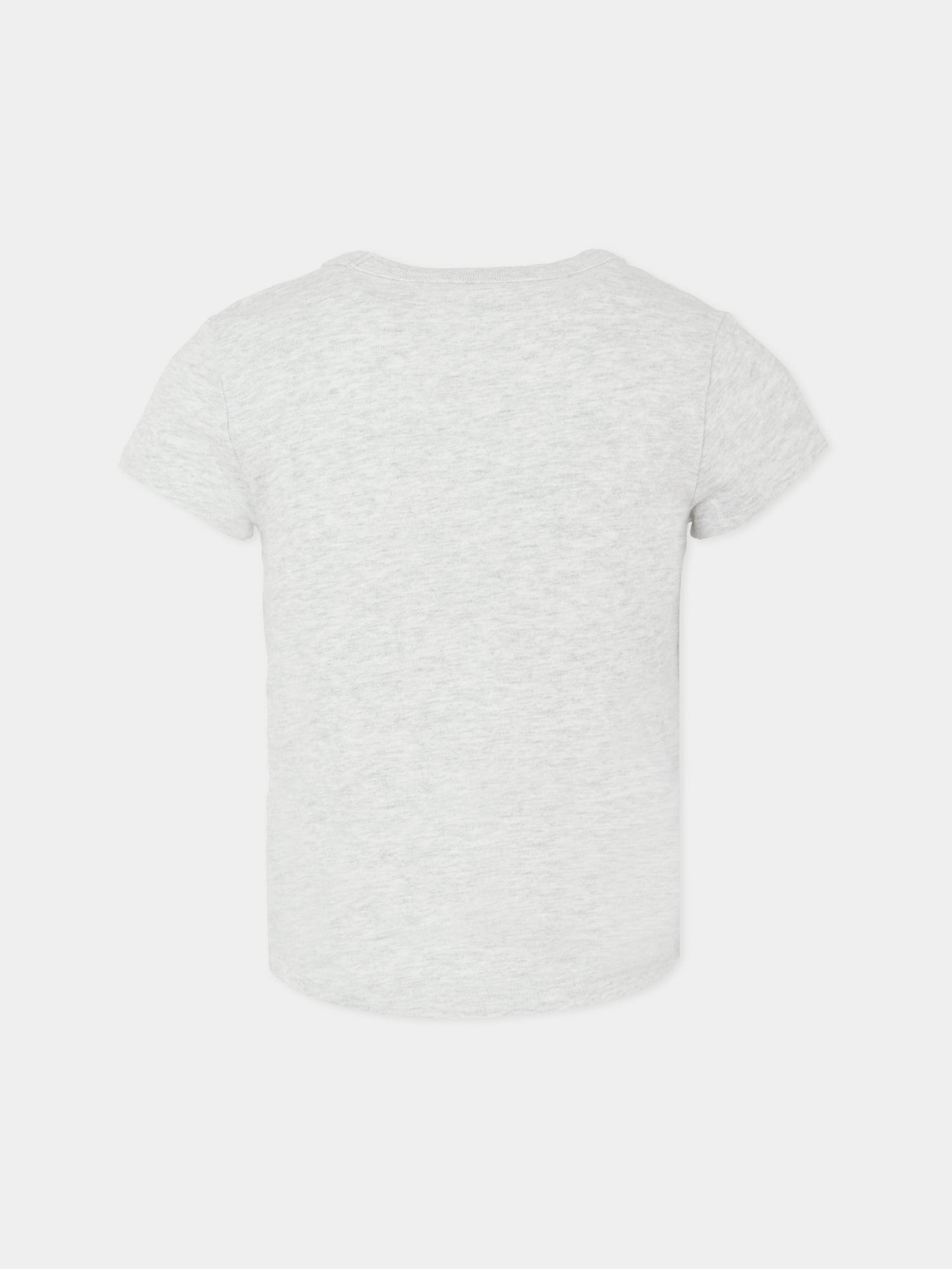 T-shirt grigia per bambina con cuore e logo,Abercrombie & Fitch,AF43AH35 43AH35 GH3