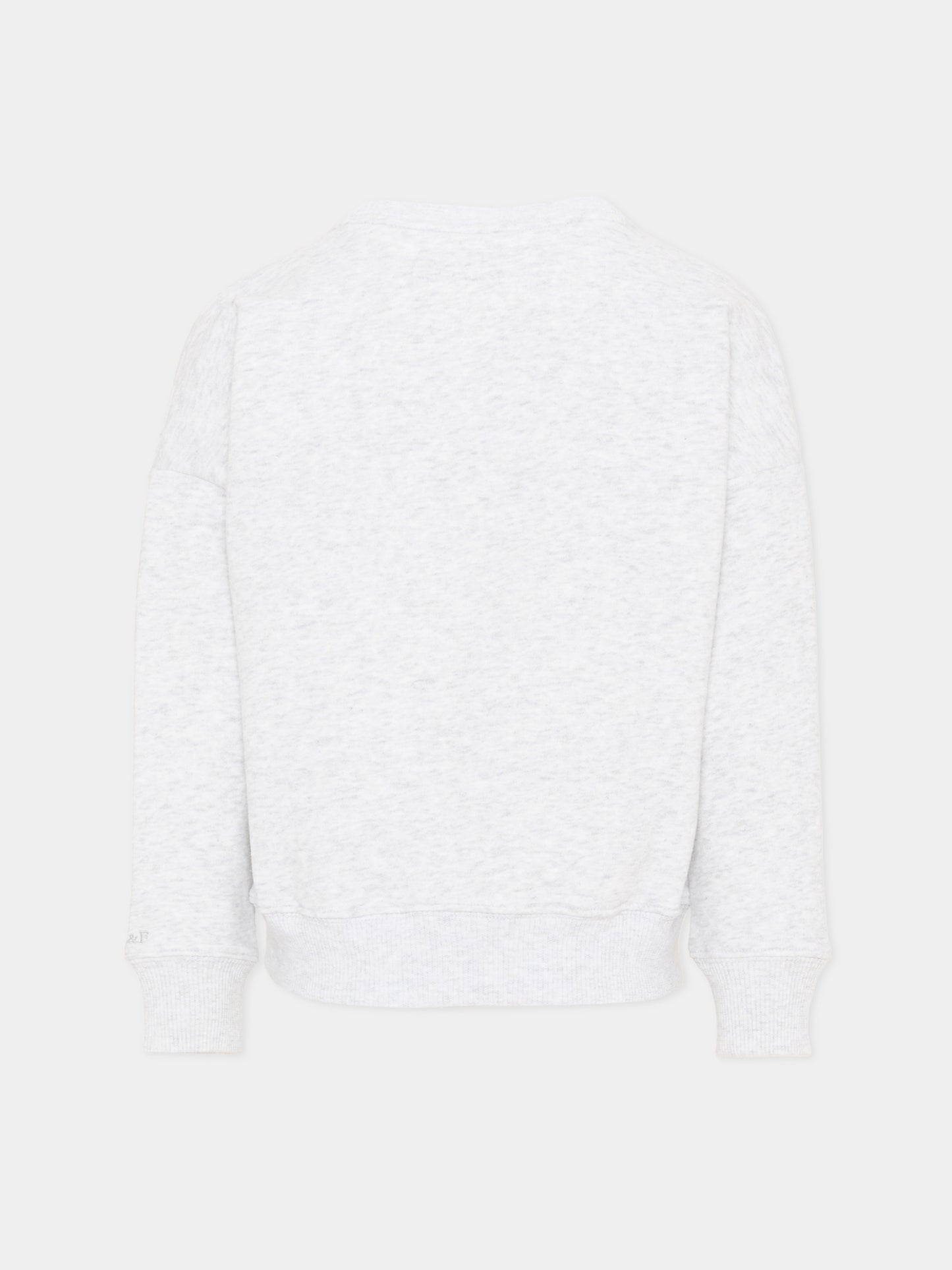 Felpa grigia per bambina con ricamo,Abercrombie & Fitch,43AJ88 GH3