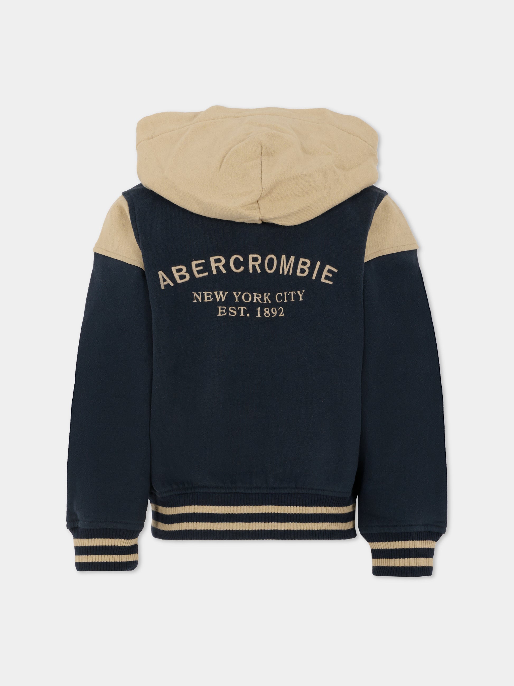 Bomber blu per bambino con logo,Abercrombie & Fitch,AF93AF44 93AF44 U3K