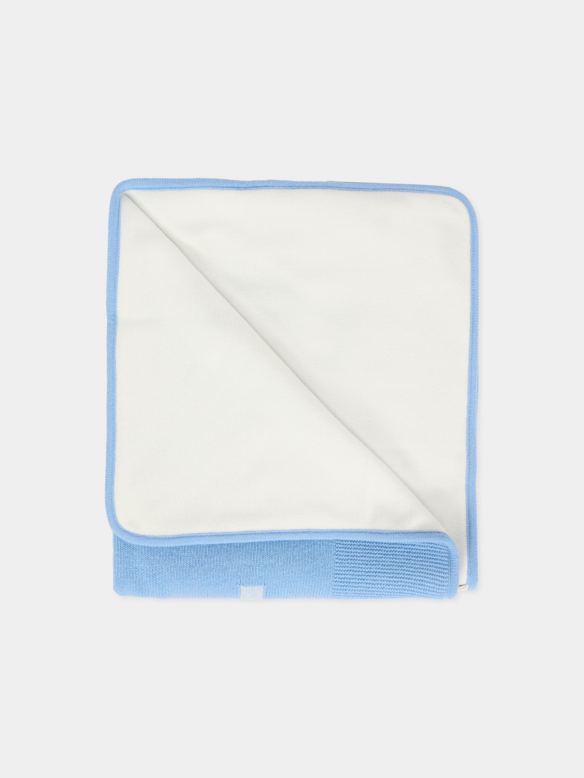 Coperta celeste per neonato con disegni,J.o. Milano,568A3 CELESTE