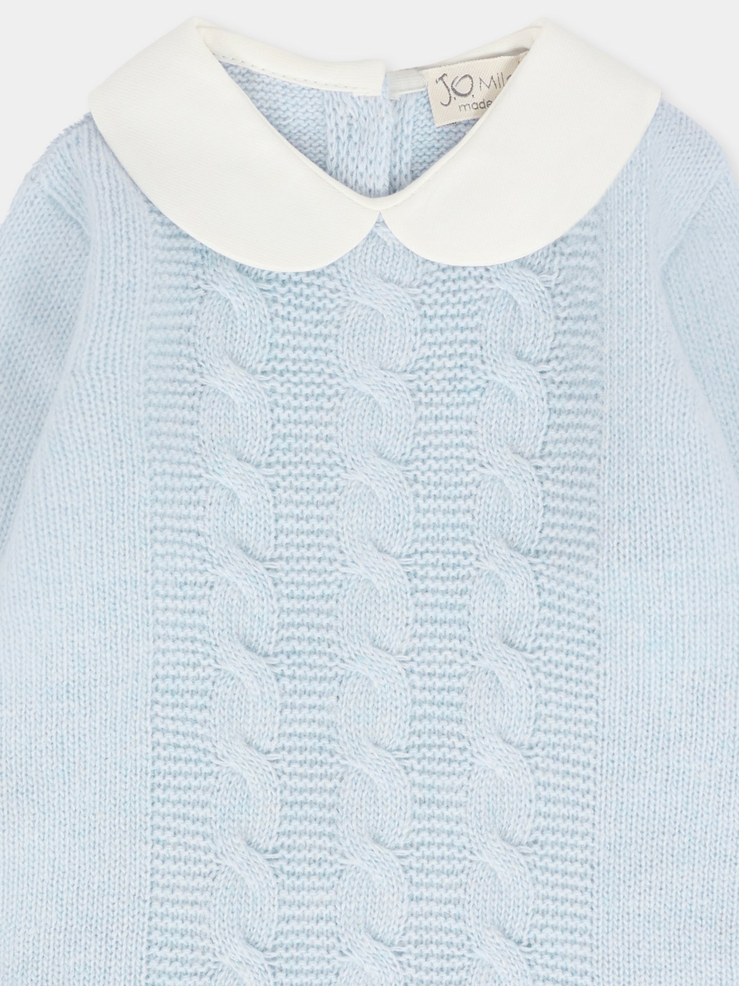 Tutina celeste per neonato con trecce,J.o. Milano,561A2 CIELO