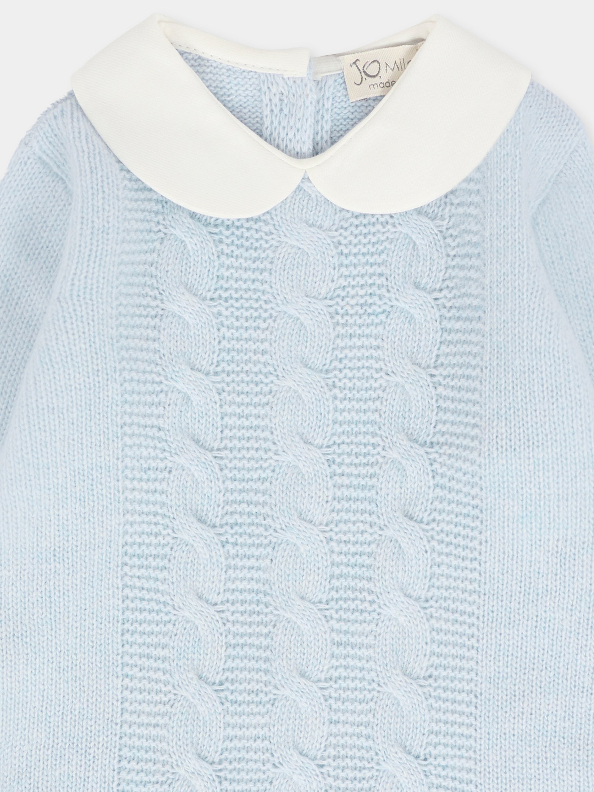 Tutina celeste per neonato con trecce,J.o. Milano,561A2 CIELO