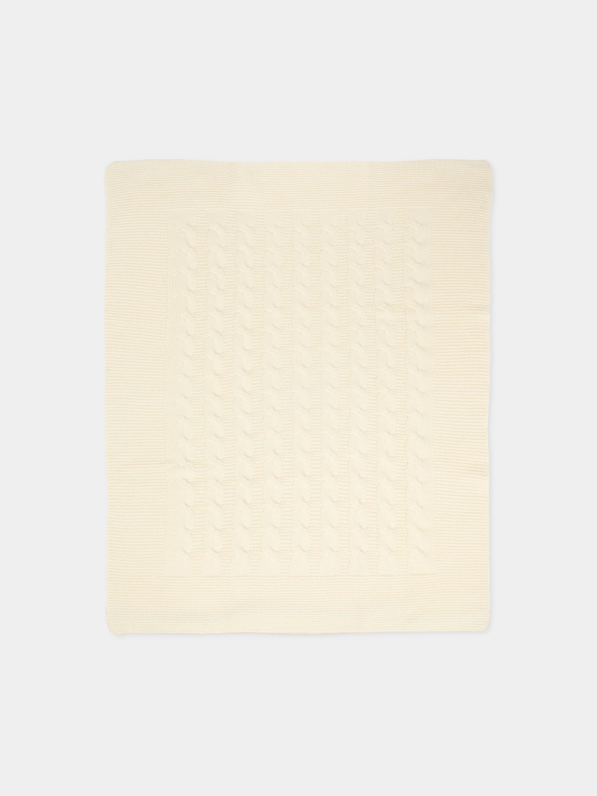 Coperta avorio per neonati con trecce,J.o. Milano,568A2 PANNA