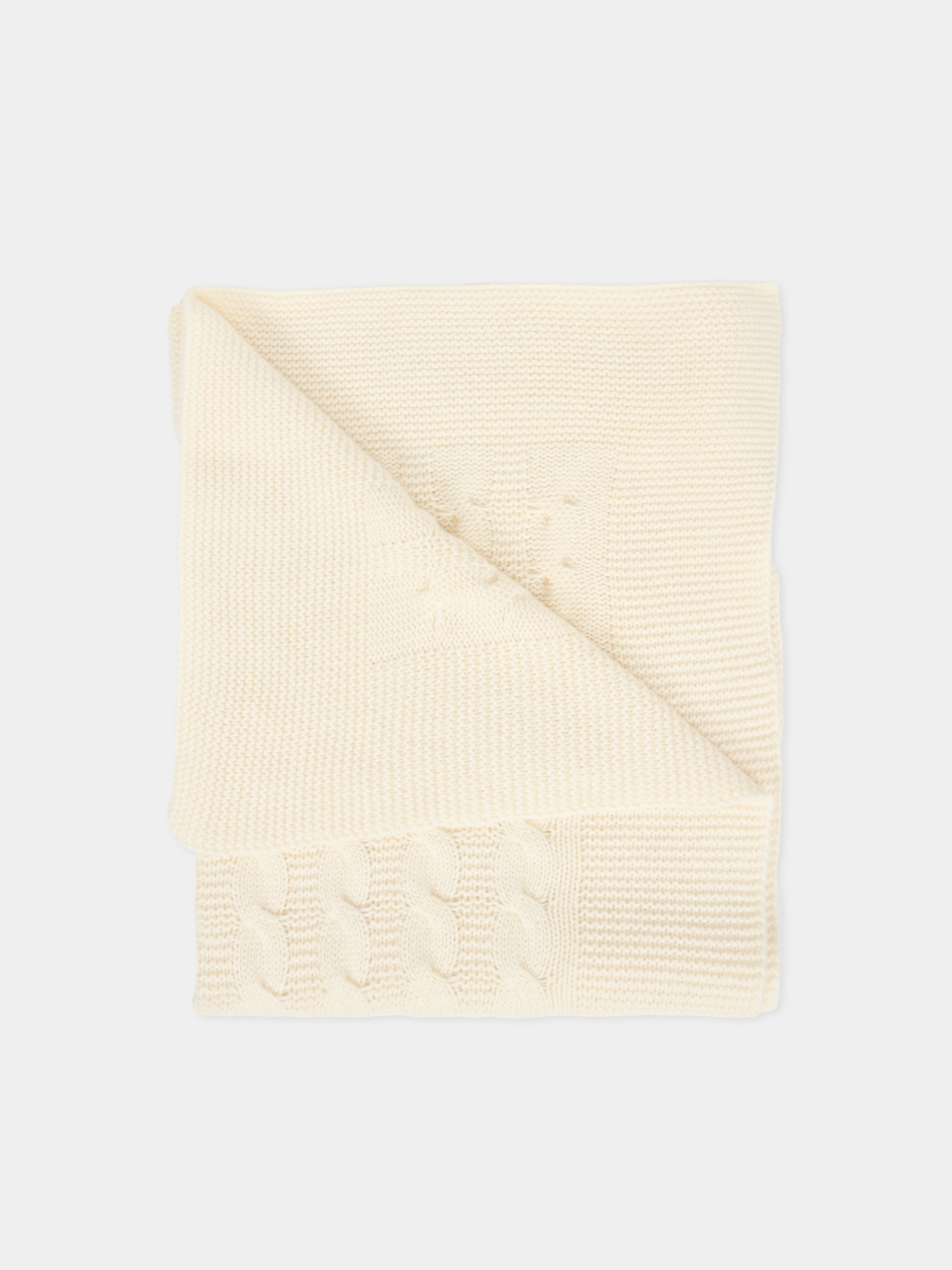 Coperta avorio per neonati con trecce,J.o. Milano,568A2 PANNA