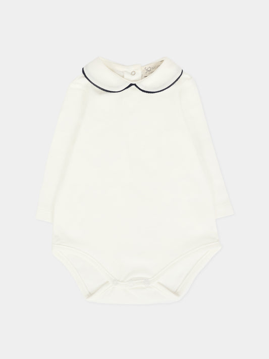 Body bianco per neonato,J.o. Milano,561Z1 PANNA/BLU