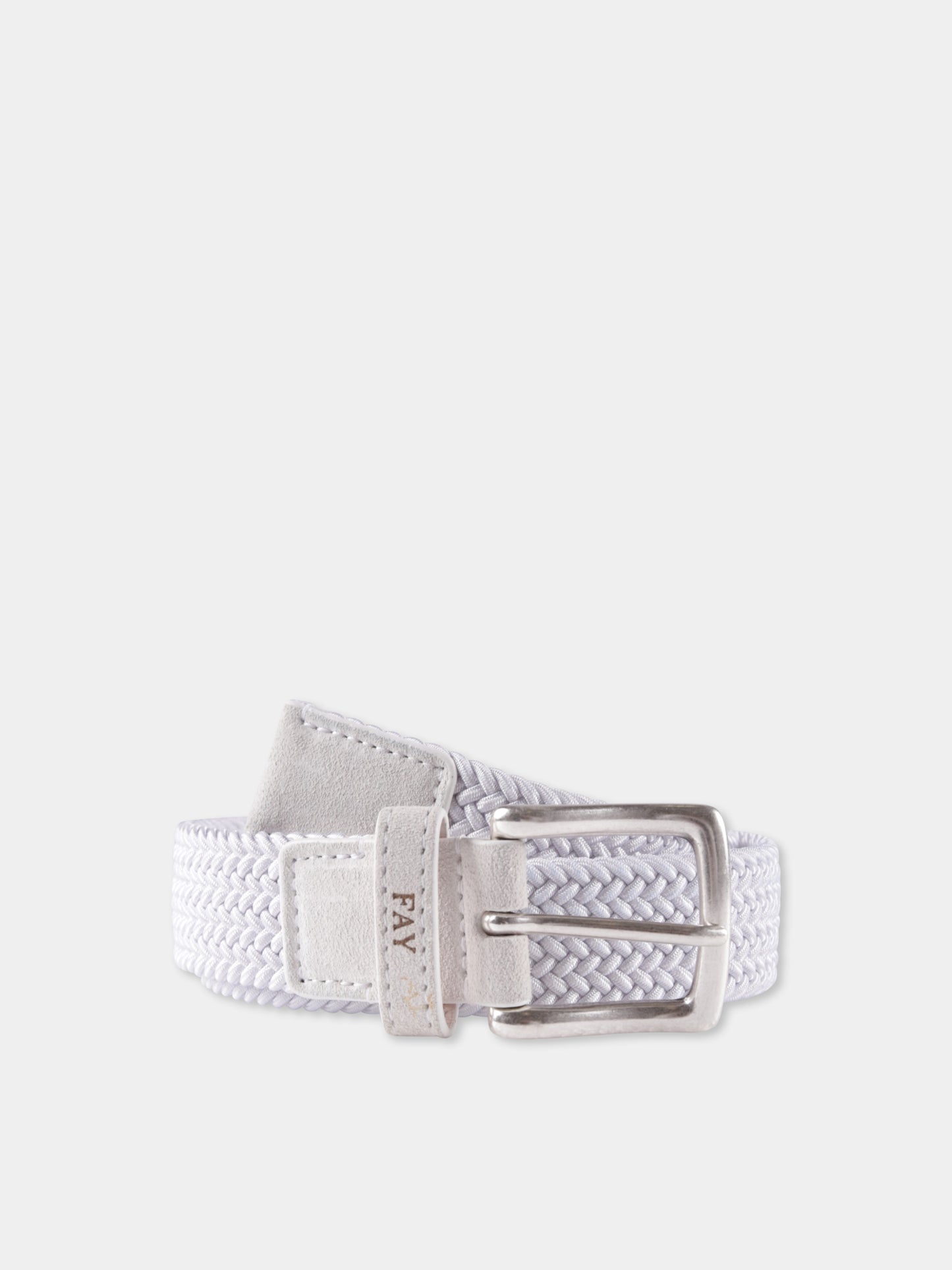 White belt for boy with logo