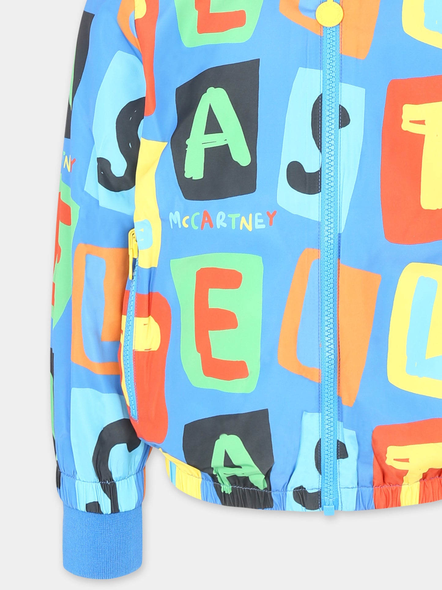 Giacca a vento multicolor per bambino con logo all over,Stella Mccartney Kids,TU2P27 Z1868 673MC