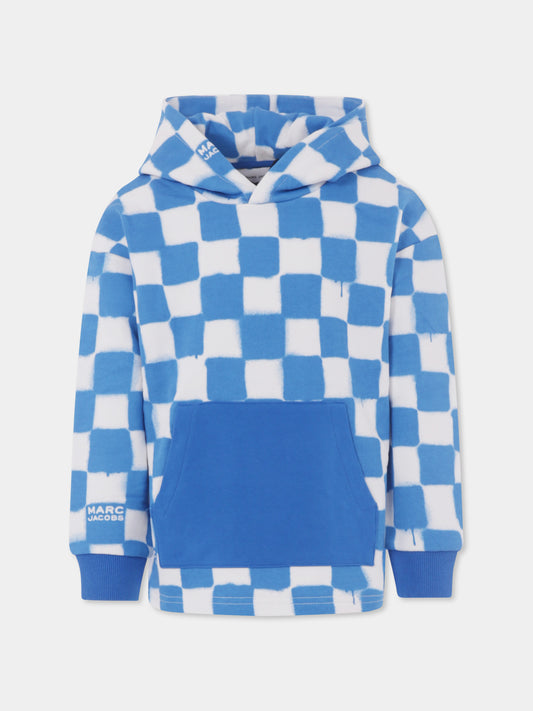 Felpa azzurra per bambino con logo,Marc Jacobs,W60191 873