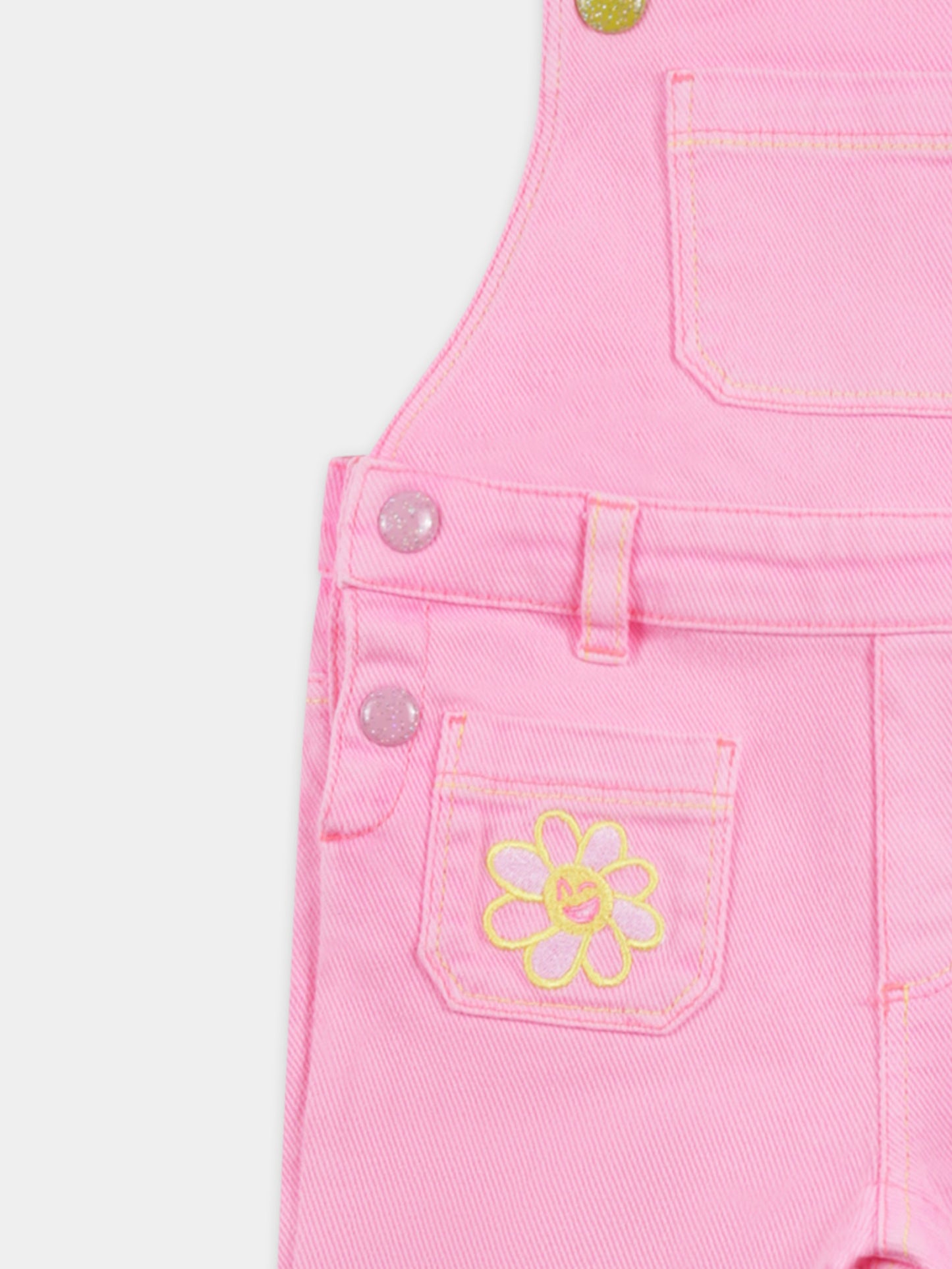 Salopette rosa per neonata con logo,Billieblush,U20033 462