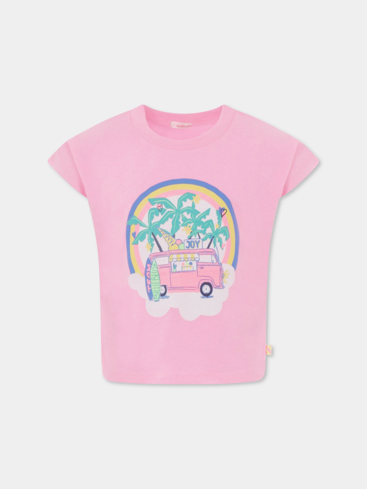 Pink t-shirt for girl with print