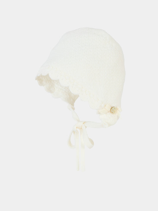 Cuffia avorio per neonata,Paz Rodríguez,011 112827 60 H56