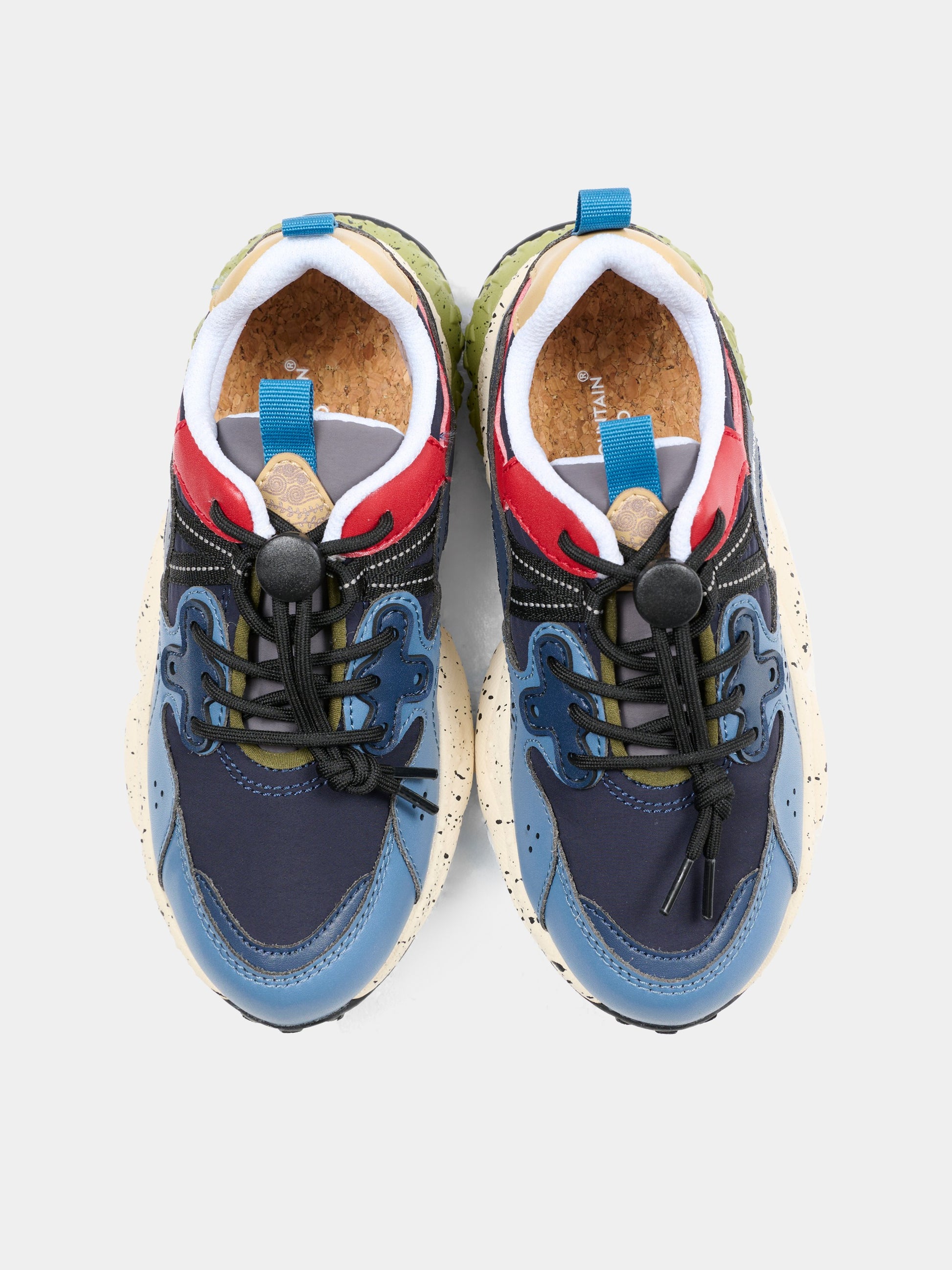 Sneakers Yamano multicolor per bambino con dettaglio blu,Flower Mountain,0012015497 21 1C26