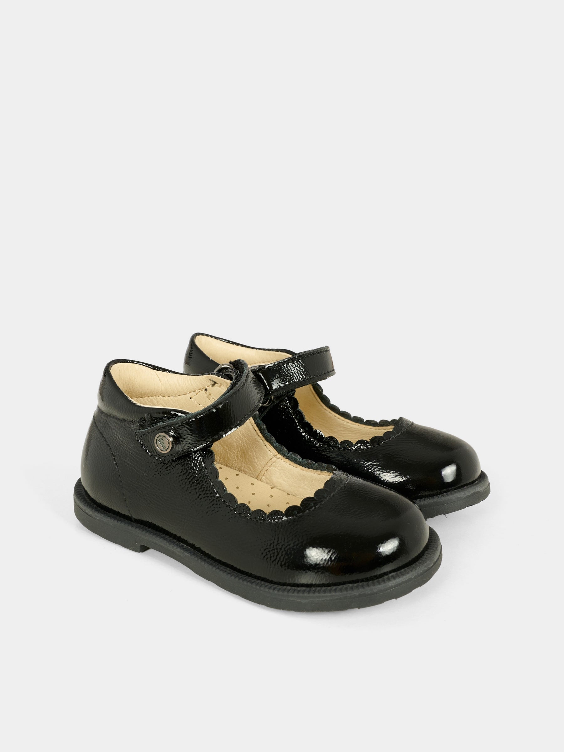 Ballerine nere per bambina con logo,Falcotto,0012019578 02 0A01