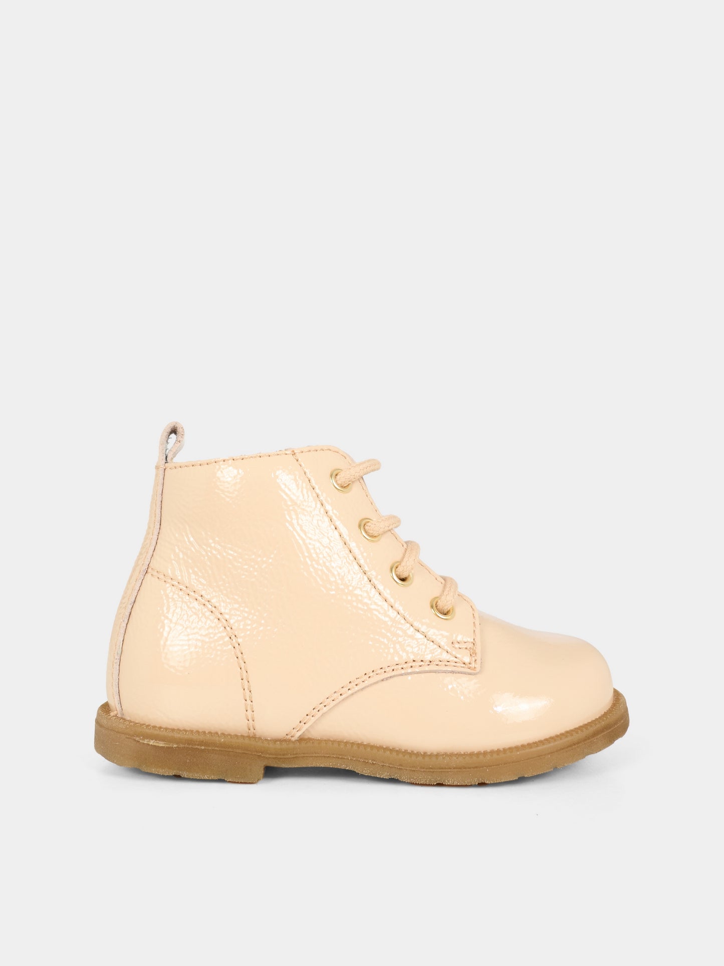 Stivaletti rosa per bambina con patch logato,Falcotto,0012014111 12 0M12