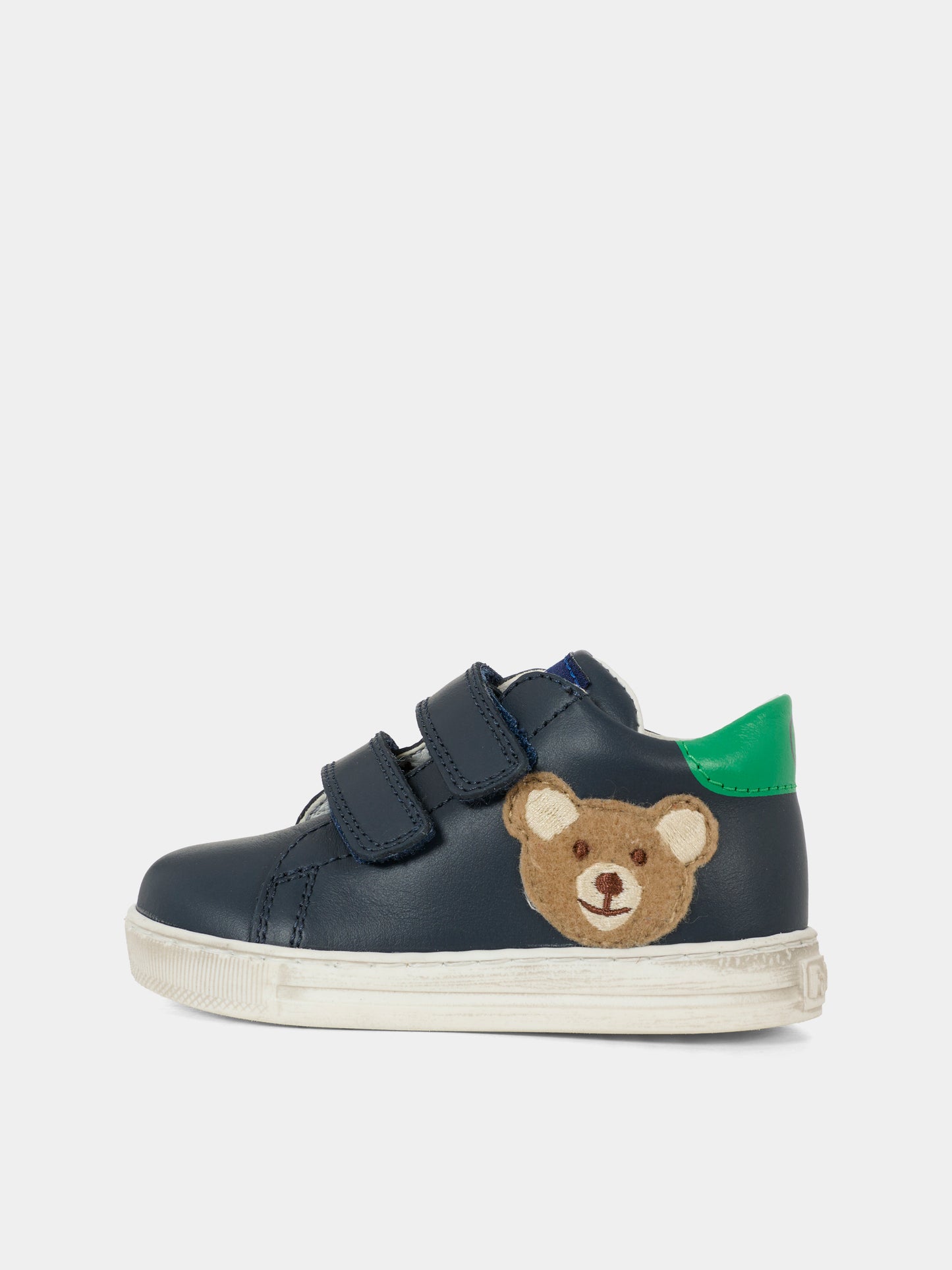 Sneakers blu per bambino con orsetto e logo,Falcotto,0012019690 01 2C56