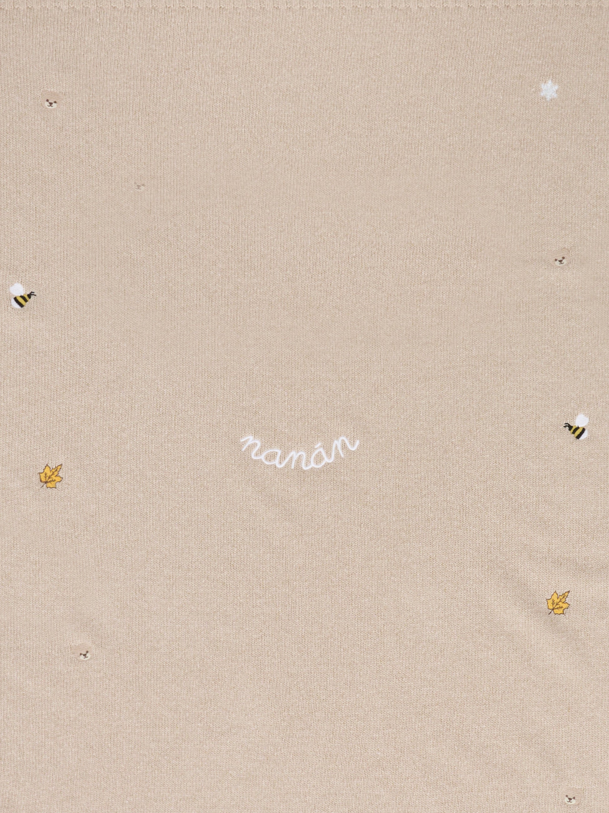 Coperta beige per neonati con ape,Nanán,I25012BE