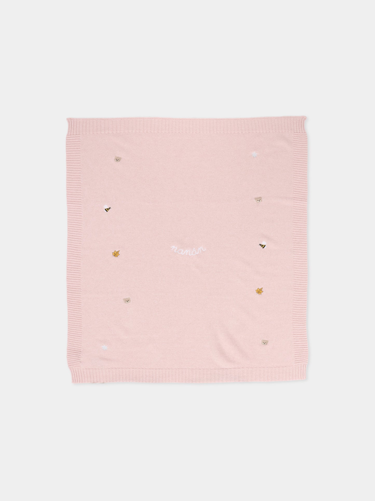 Coperta rosa per neonata con ape,Nanán,I25012R