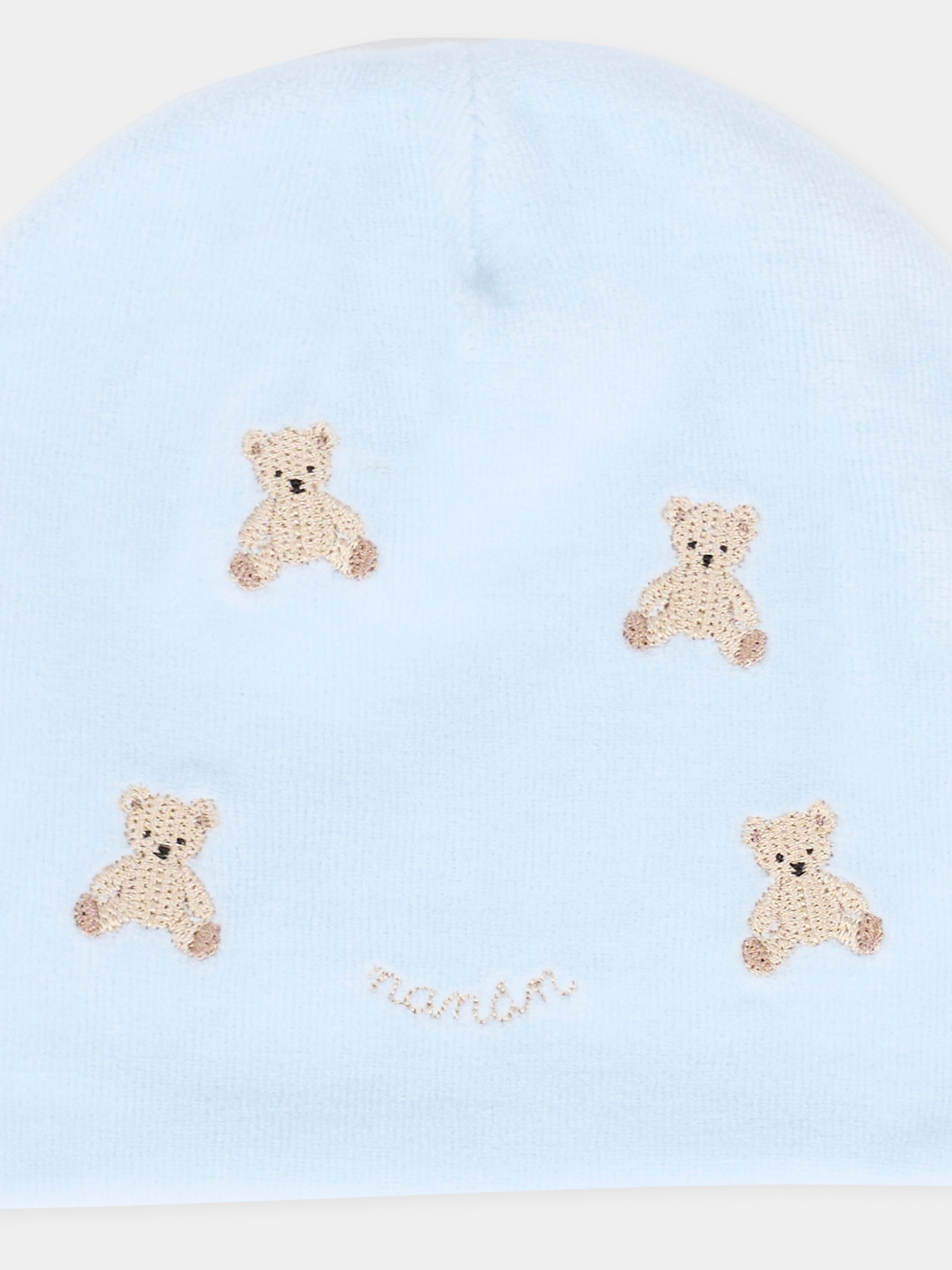 Cappello celeste per neonato con orsetti,Nanán,I25018A