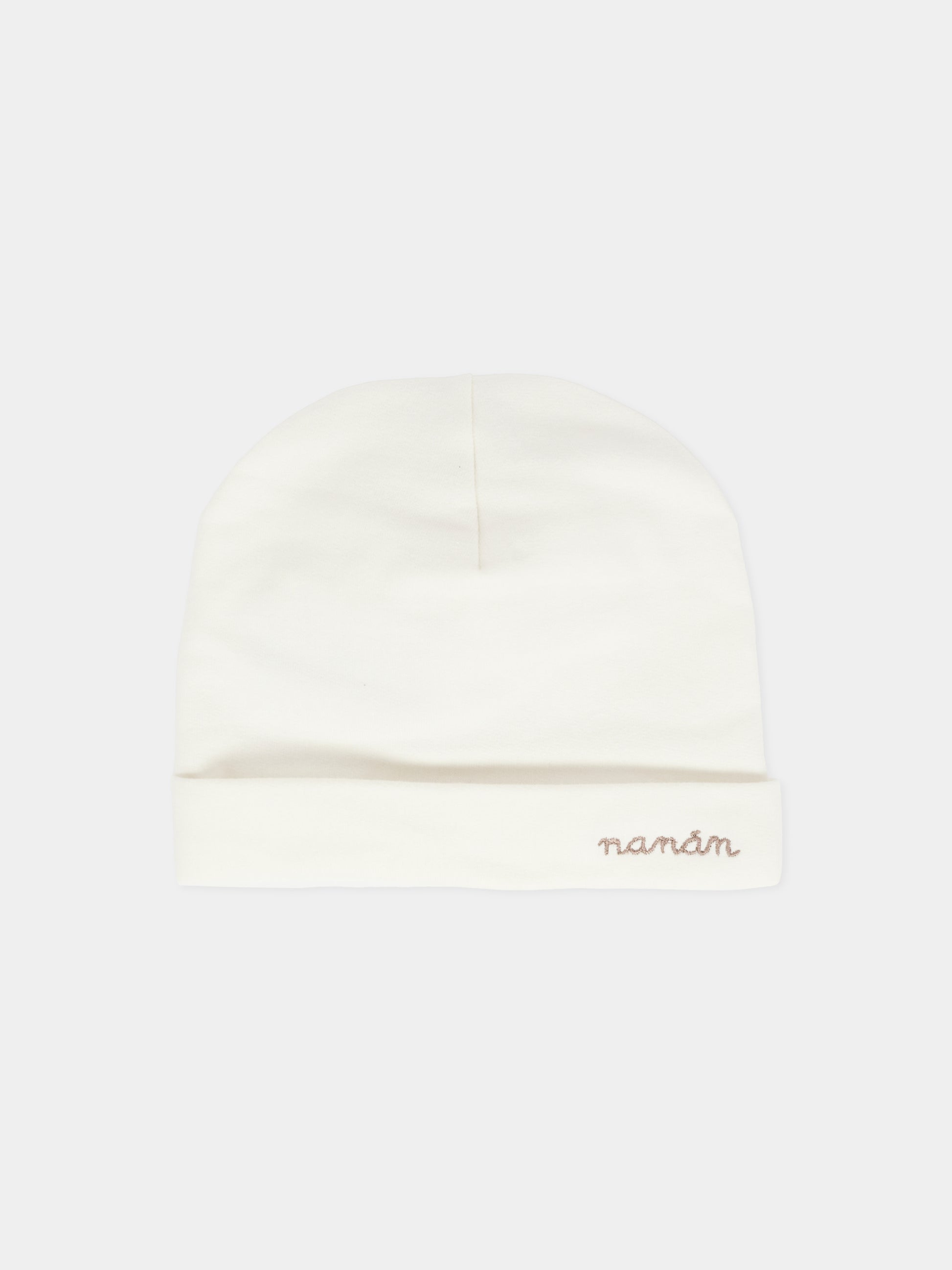 Cappello avorio per neonati con logo,Nanán,I25110P