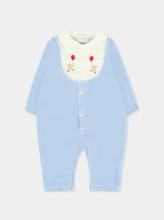 Tutina azzurra per neonato con orsetti,Nanán,I25130A