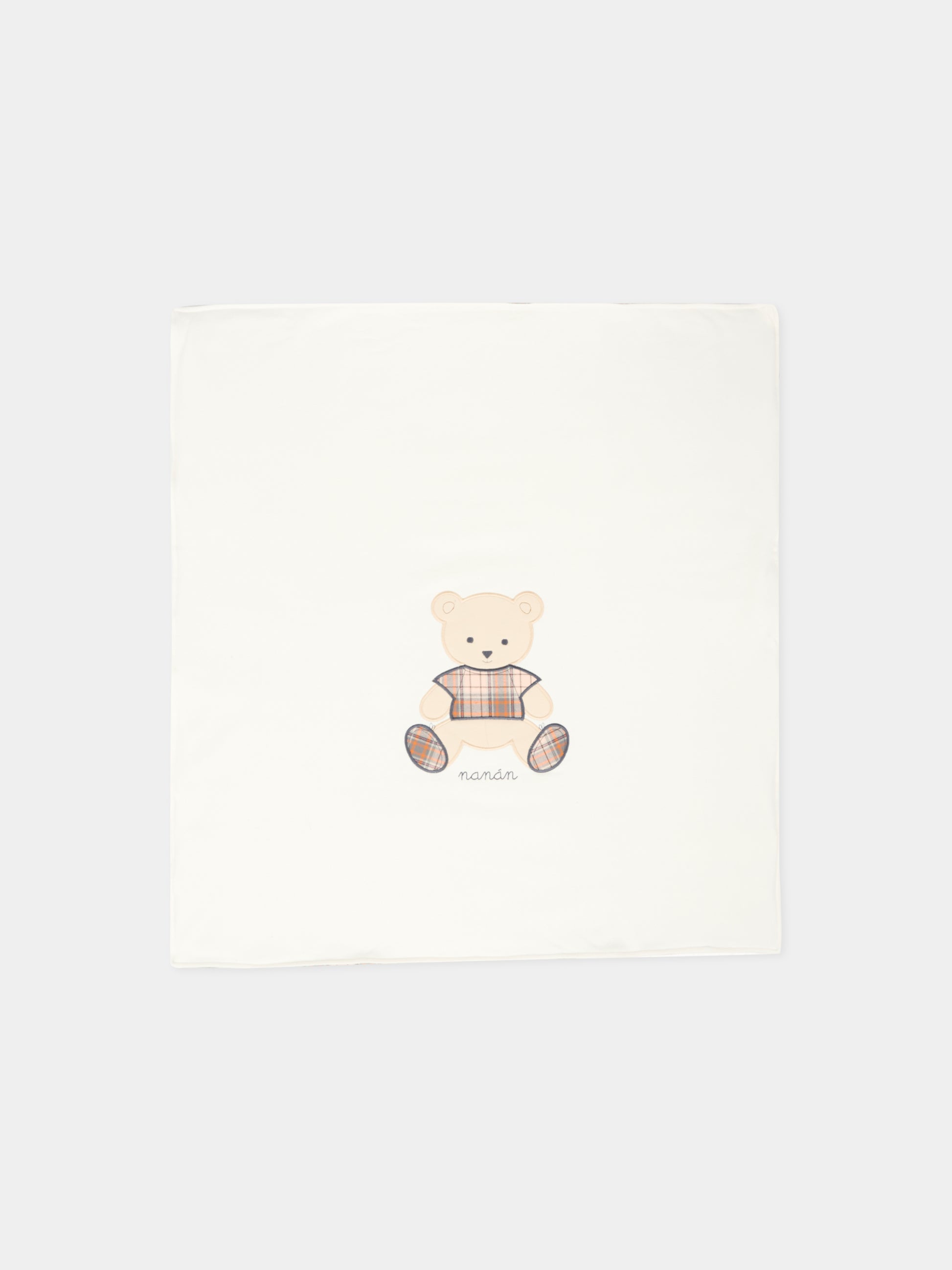 Coperta avorio per neonato con orsetto,Nanán,I25149B