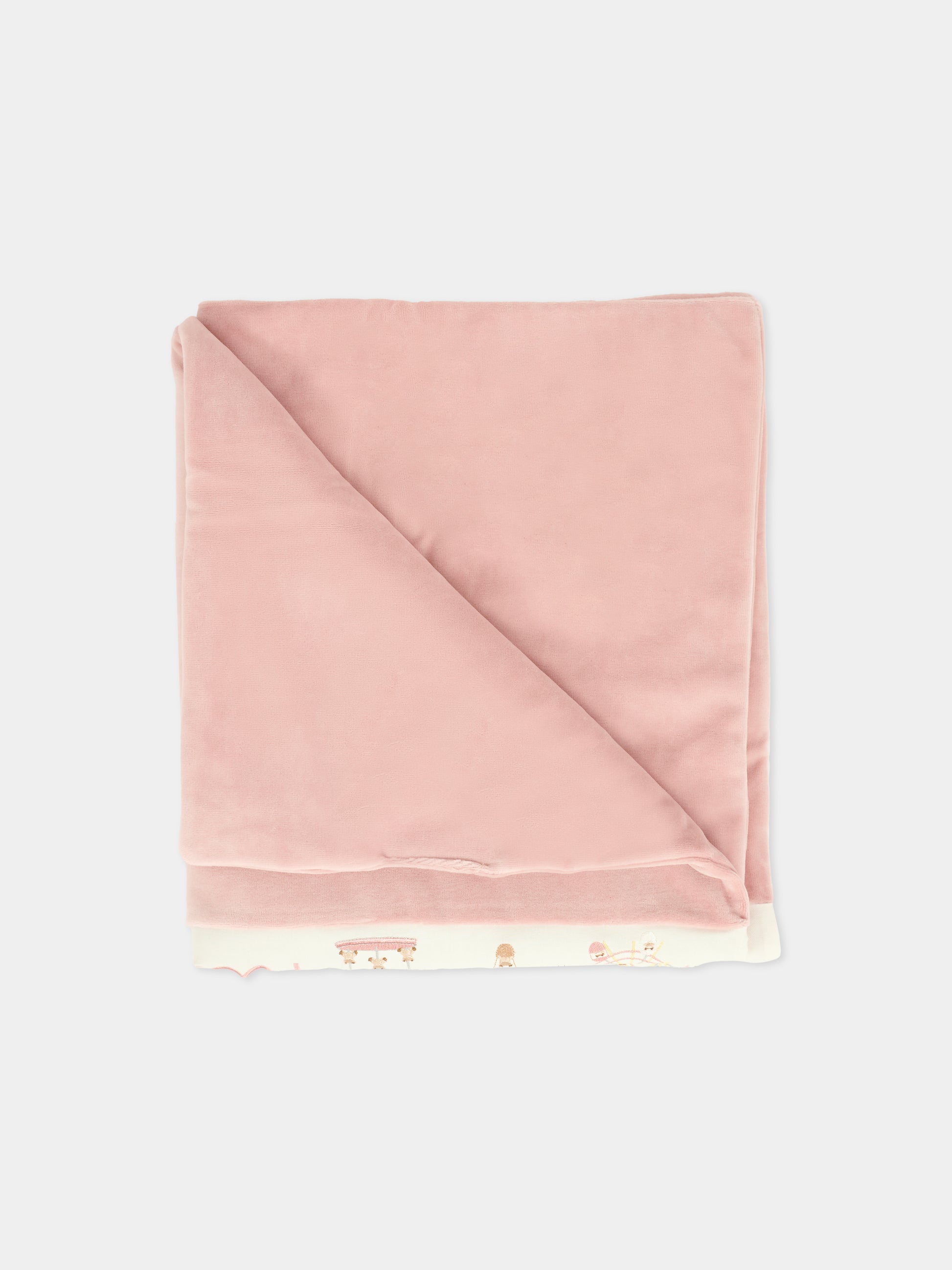 Coperta rosa per neonata con giostre,Nanán,I25436R