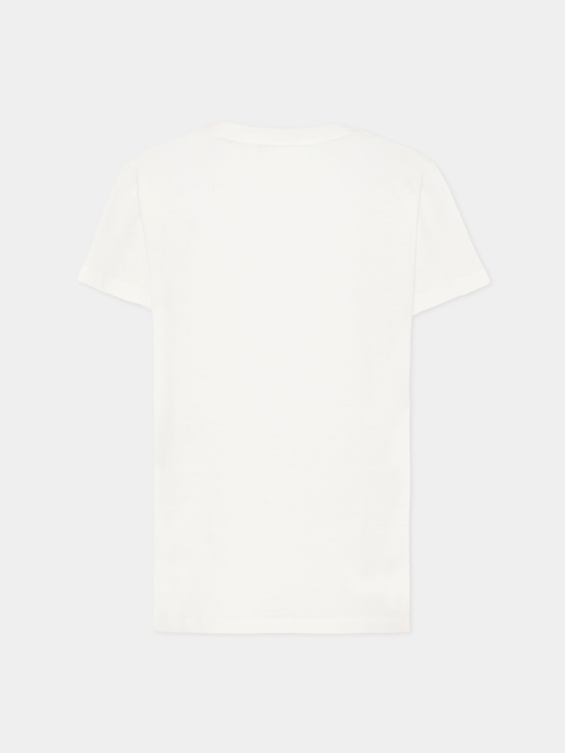 T-shirt bianca per bambina con logo,Emilio Pucci Junior,PX8A91 Z3186 101