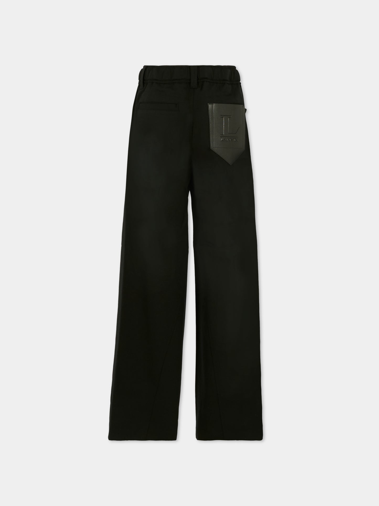 Pantaloni neri per bambino con logo,Lanvin Petite,N30303 09B