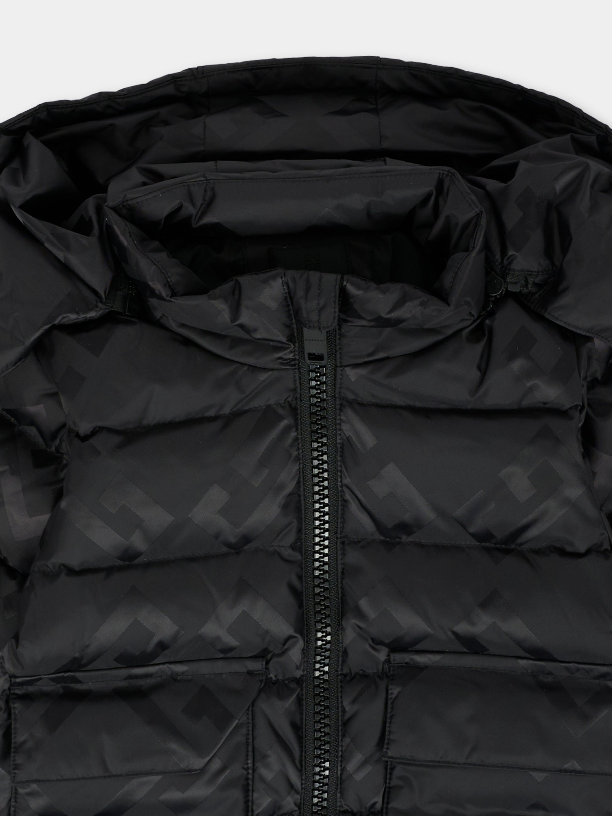 Piumino nero per neonato con motivo 4G,Givenchy Kids,H30883 09B