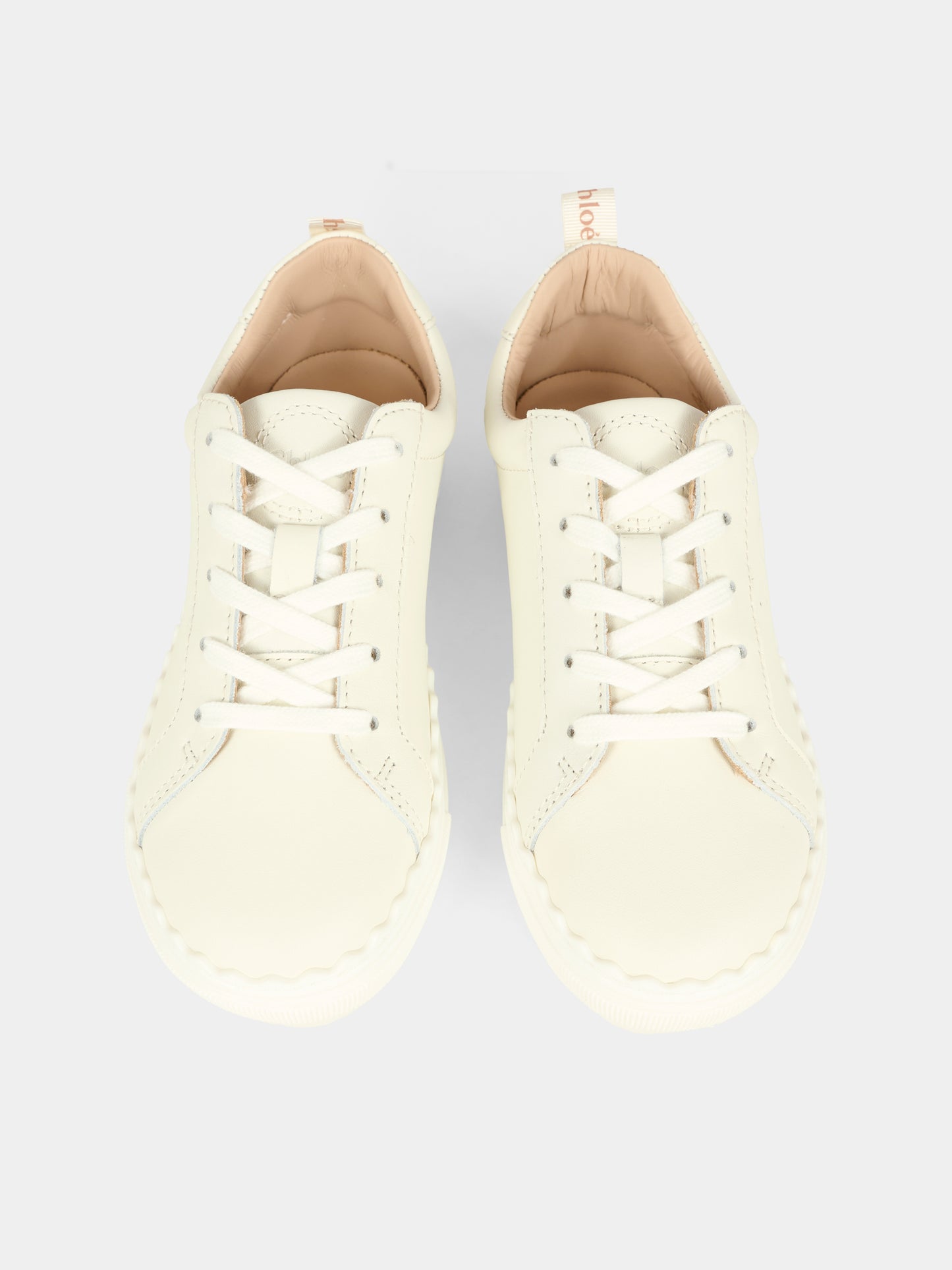 Sneakers bianche per bambina con logo,Chloé Kids,C20698 117