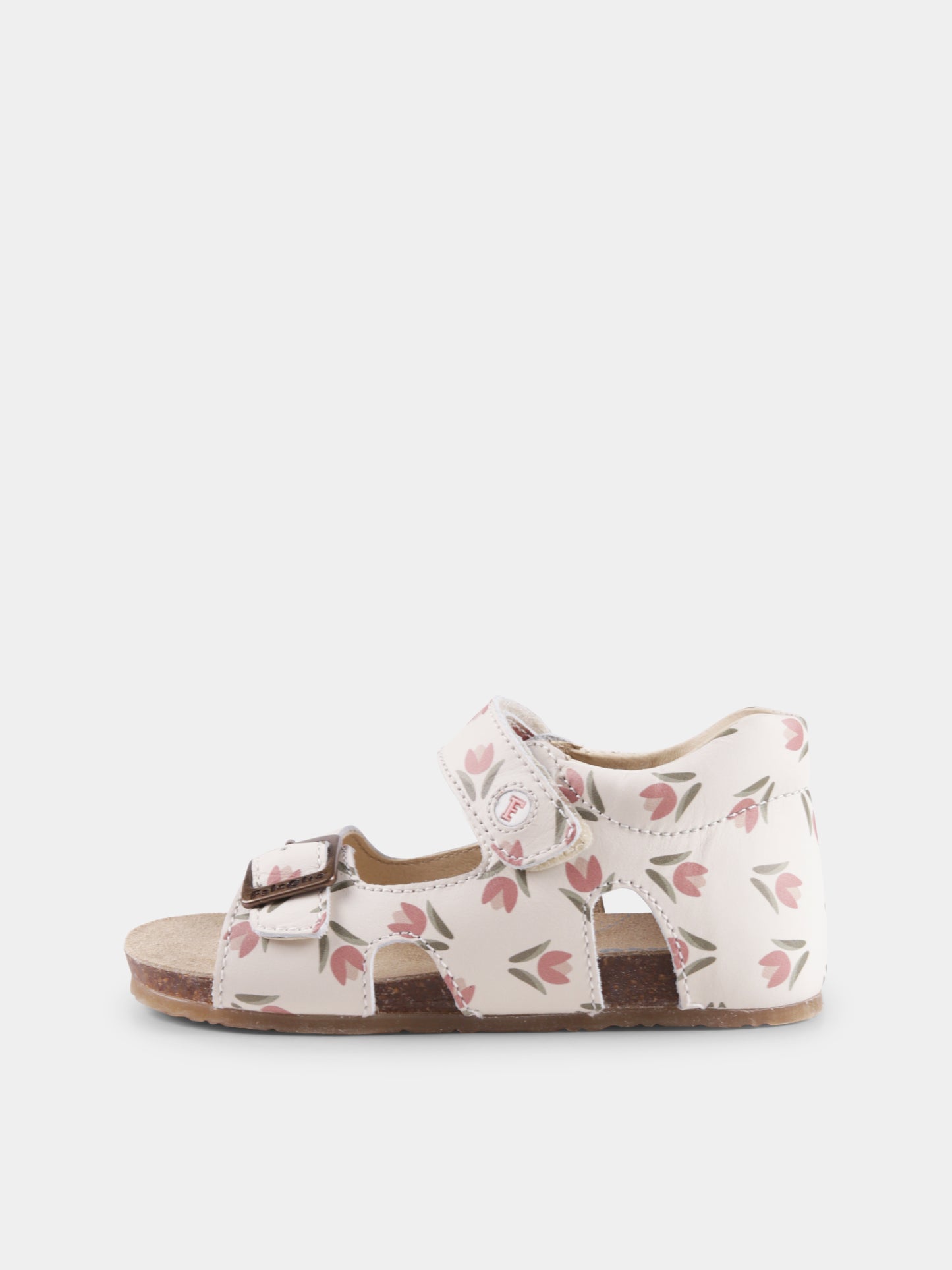 Sandali Bea avorio per neonata e bambina con tulipani,Falcotto,001 1500737 E9 2N96 BEA