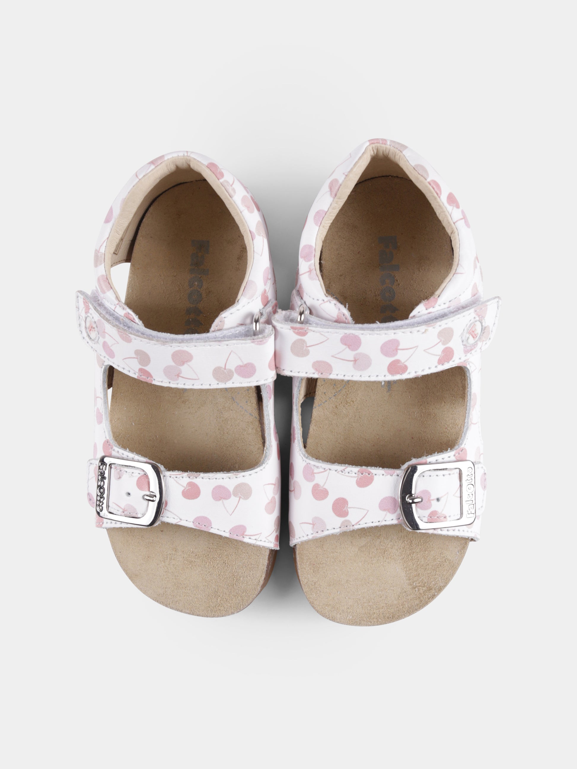 Sandali bianchi per bambina con ciliegie,Falcotto,001 1500737 F5 1N04 BEA