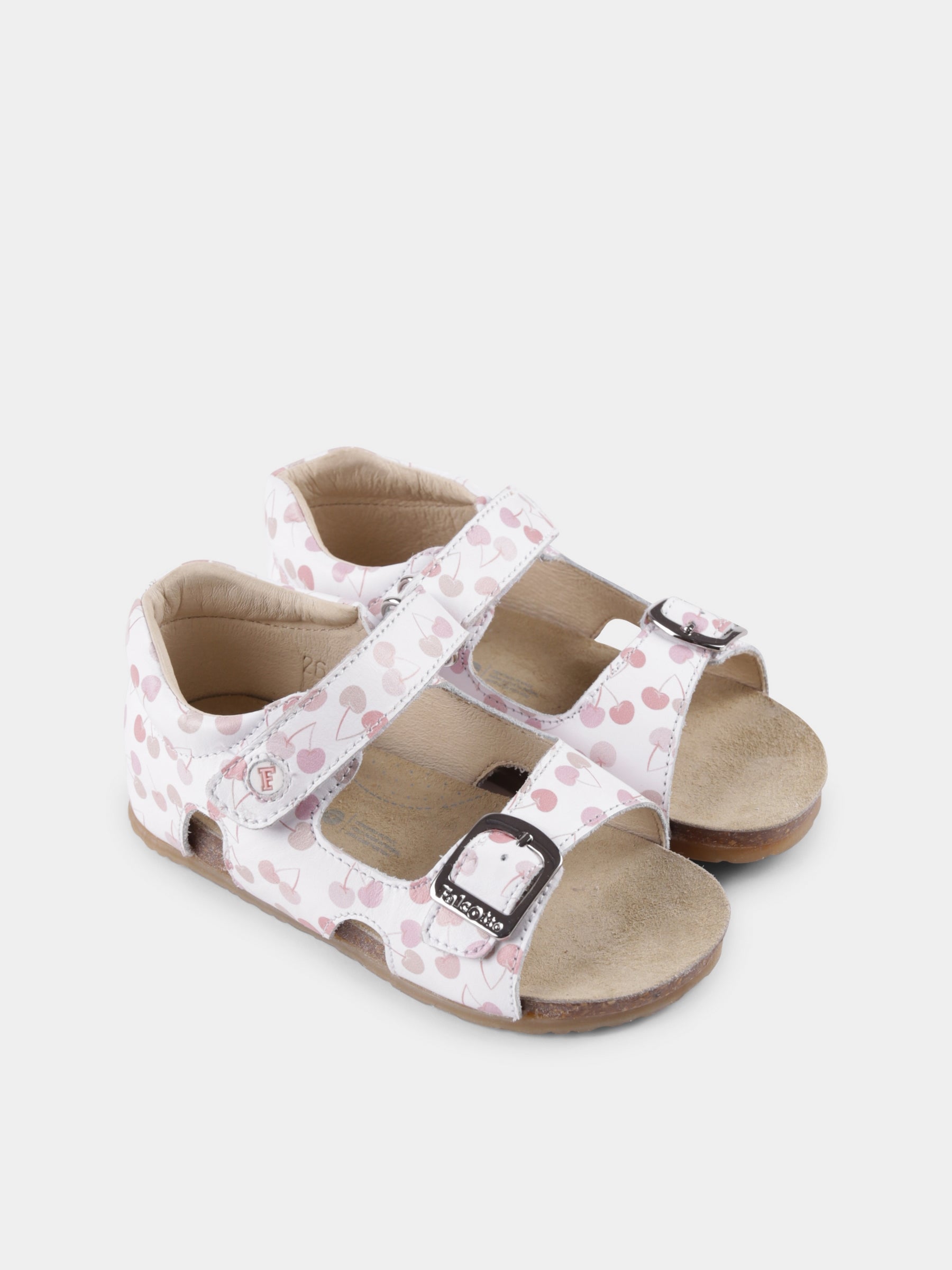 Sandali bianchi per bambina con ciliegie,Falcotto,001 1500737 F5 1N04 BEA