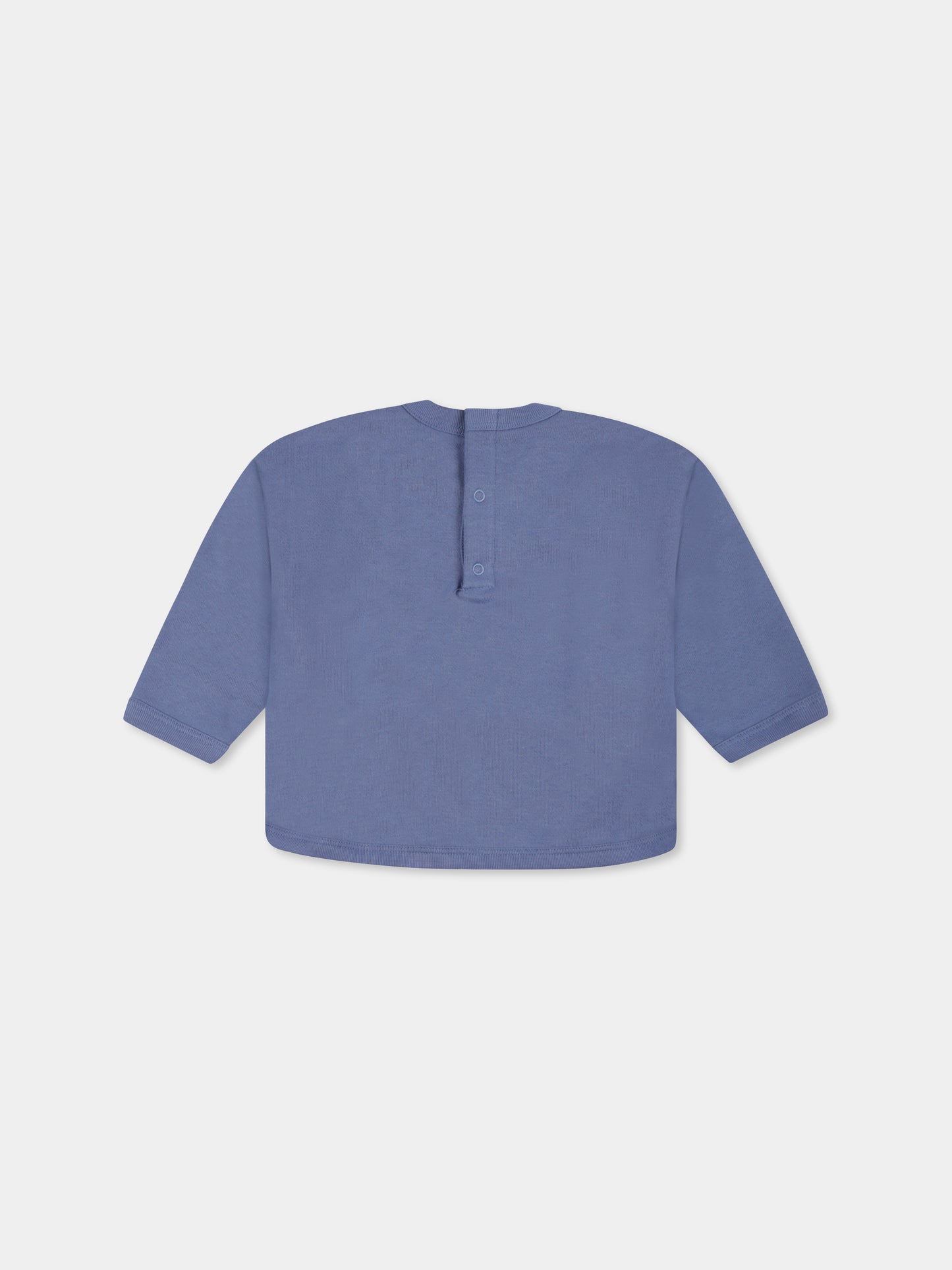 Felpa celeste per neonato con logo,Petit Bateau,A0B6Y 01