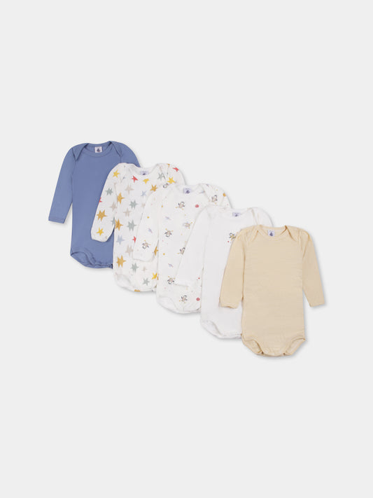 Set body multicolor per neonati con stampa spazio,Petit Bateau,A0BGU 00