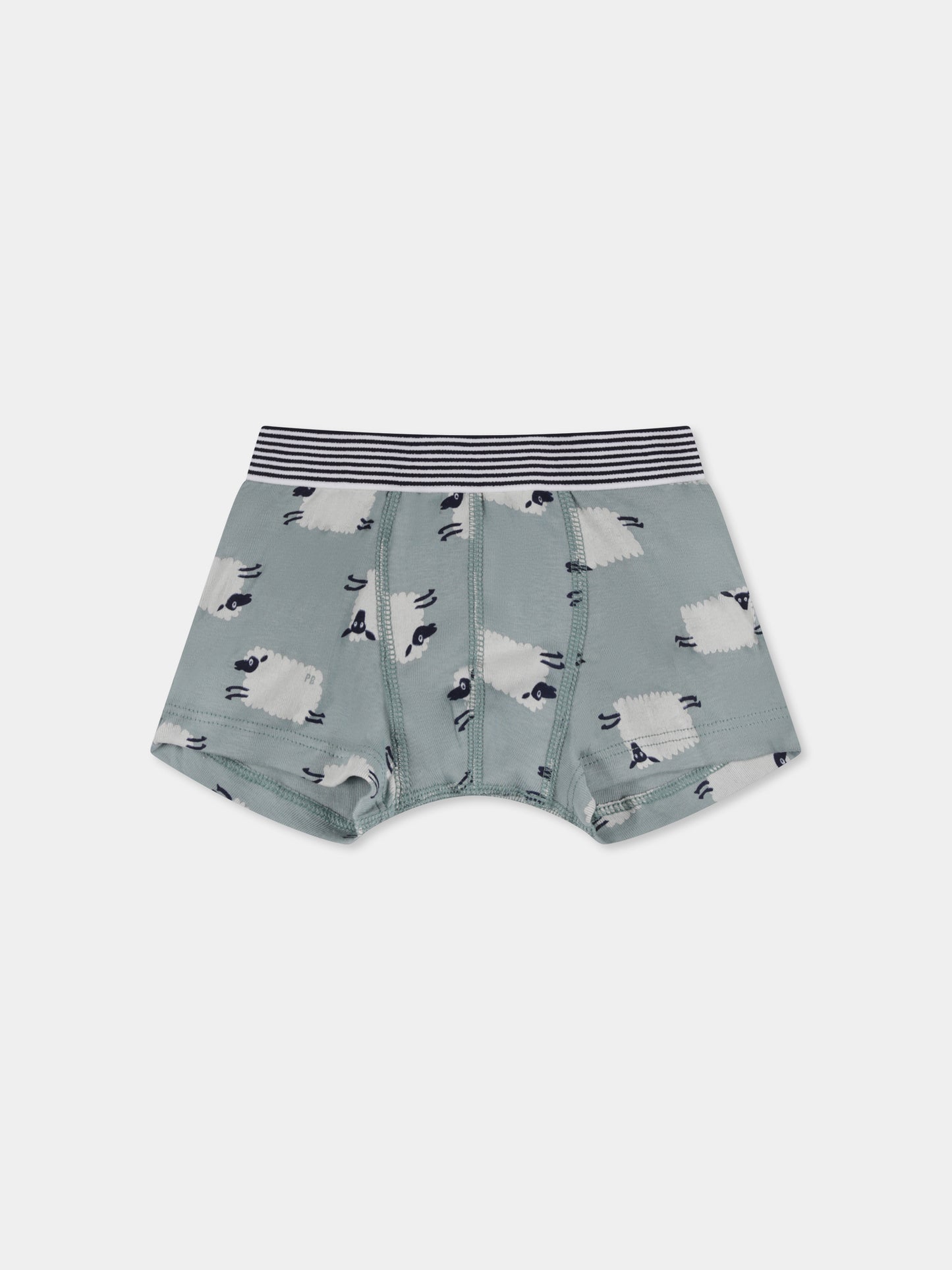 Set boxer multicolor per bambino con pecore e righe,Petit Bateau,A0BH4 00