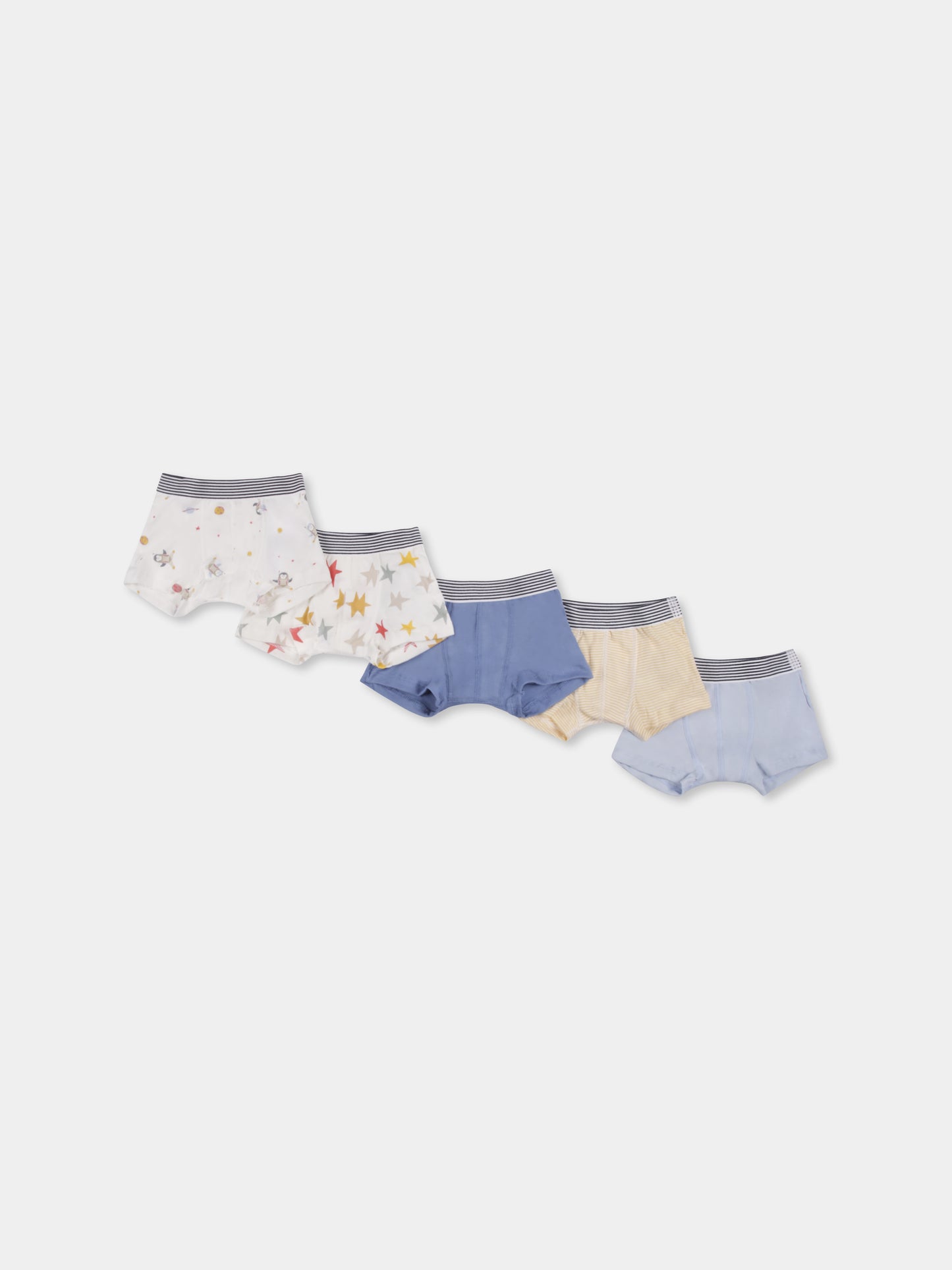 Set boxer multicolor per bambino con stampa spazio,Petit Bateau,A0BH6 00