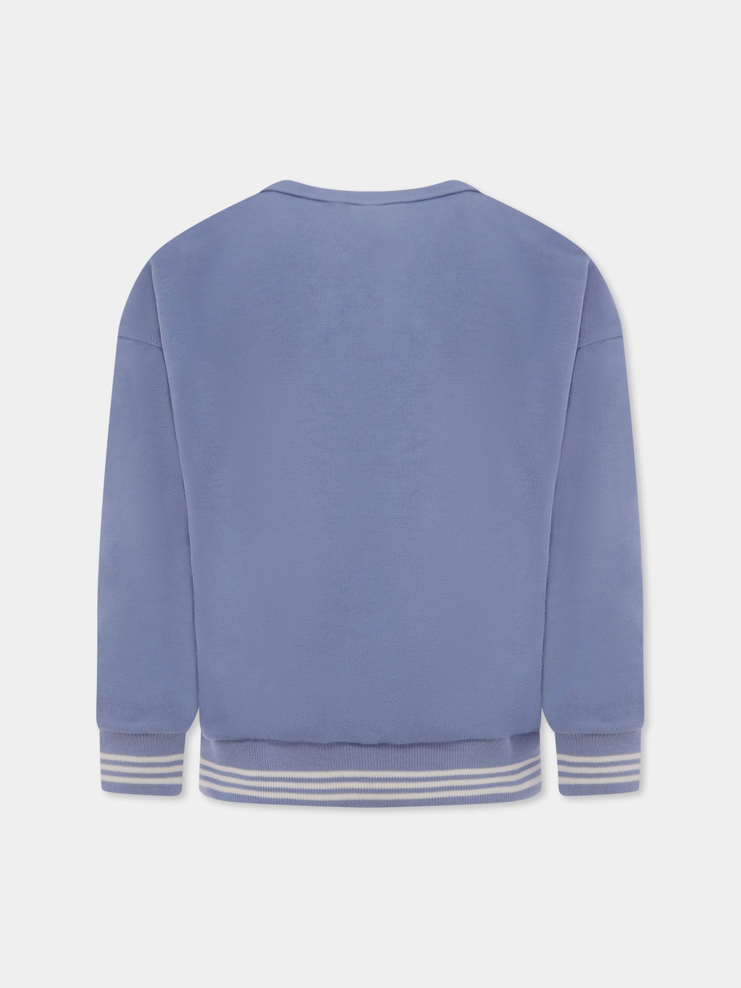 Felpa celeste per bambino con logo,Petit Bateau,A0BJ8 01