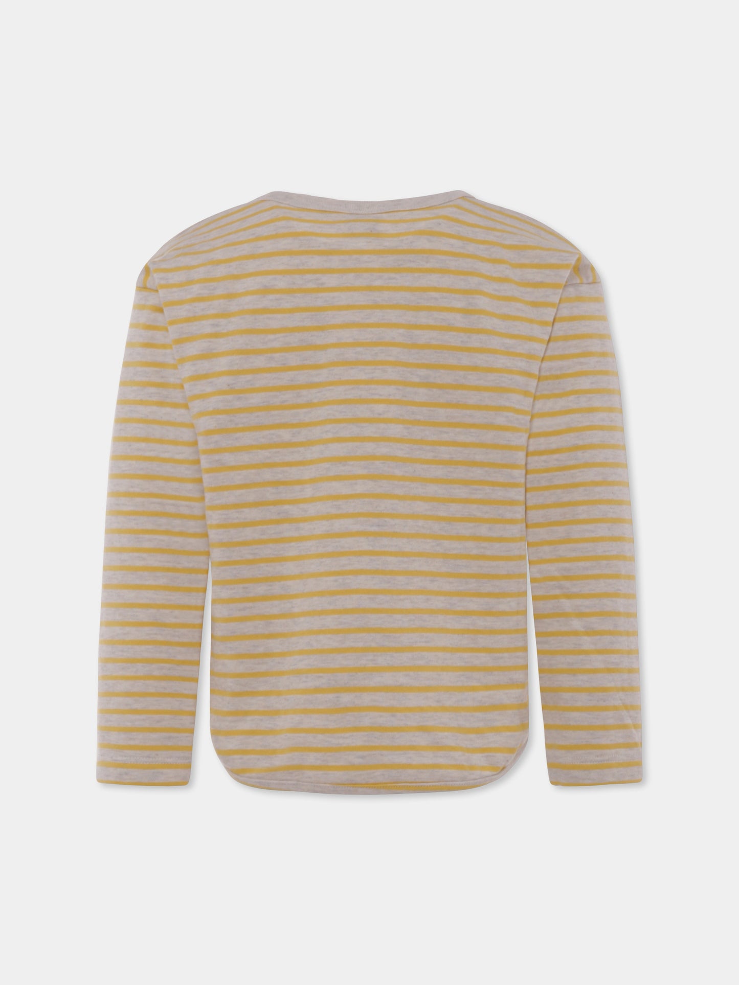 T-shirt gialla per bambino con logo,Petit Bateau,A0BJD 01