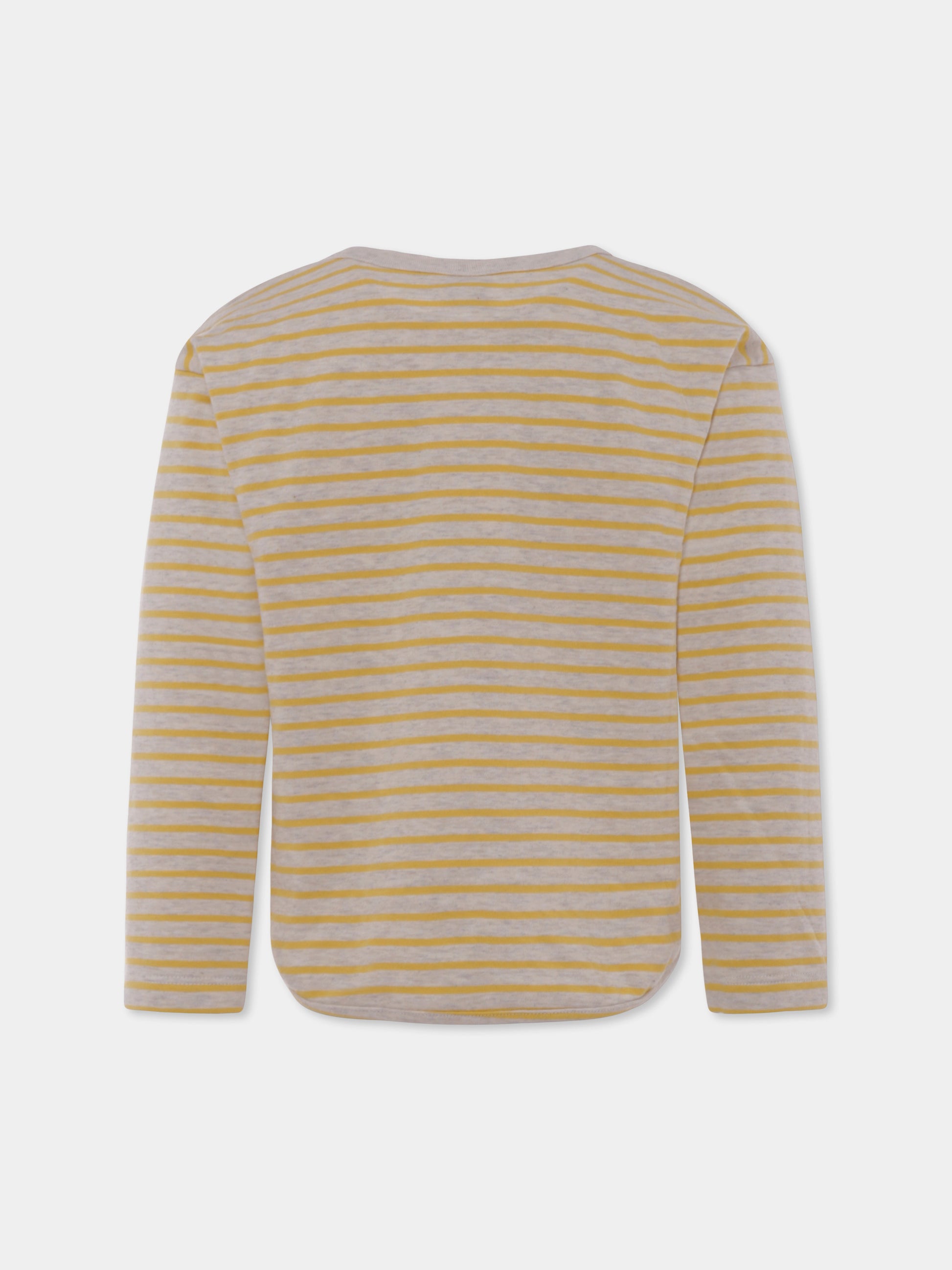 T-shirt gialla per bambino con logo,Petit Bateau,A0BJD 01