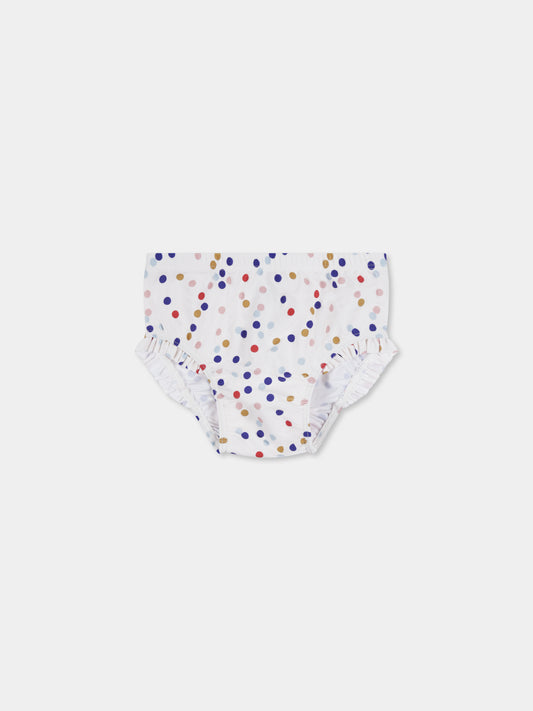 Slip bianchi per neonata con pois all over,Petit Bateau,A09WS 01
