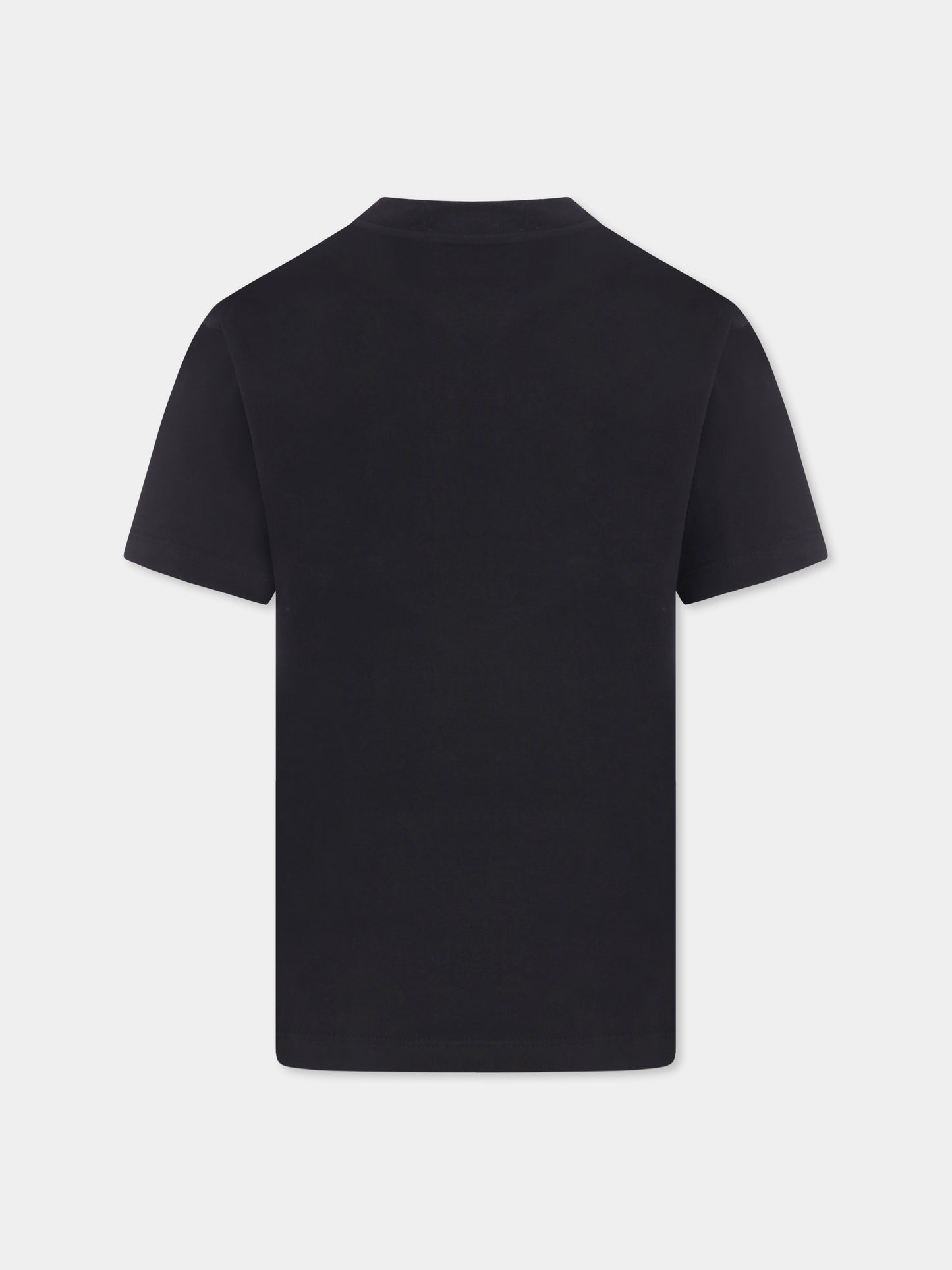 Black t-shirt for kids with smiley