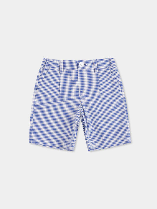 Shorts blu per neonato con logo,Fay Kids,FW6519 G0178 615BC