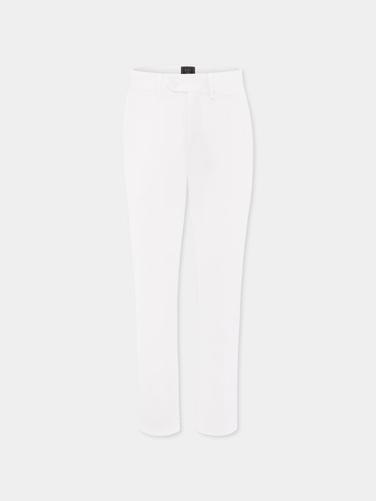 Pantaloni avorio per bambino con logo,Fay Kids,FW6P10 G0019 101