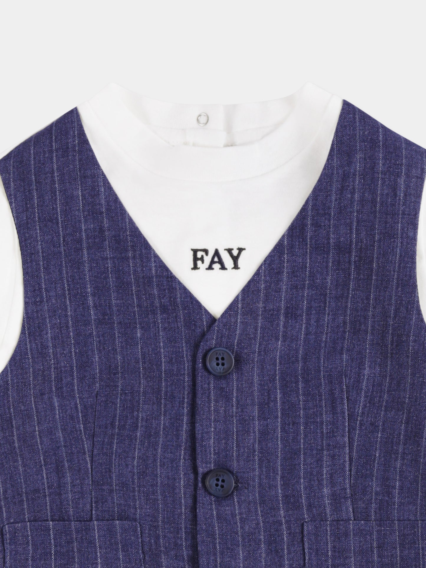 T-shirt blu per neonato con logo,Fay Kids,FW8541 J0004 101BL