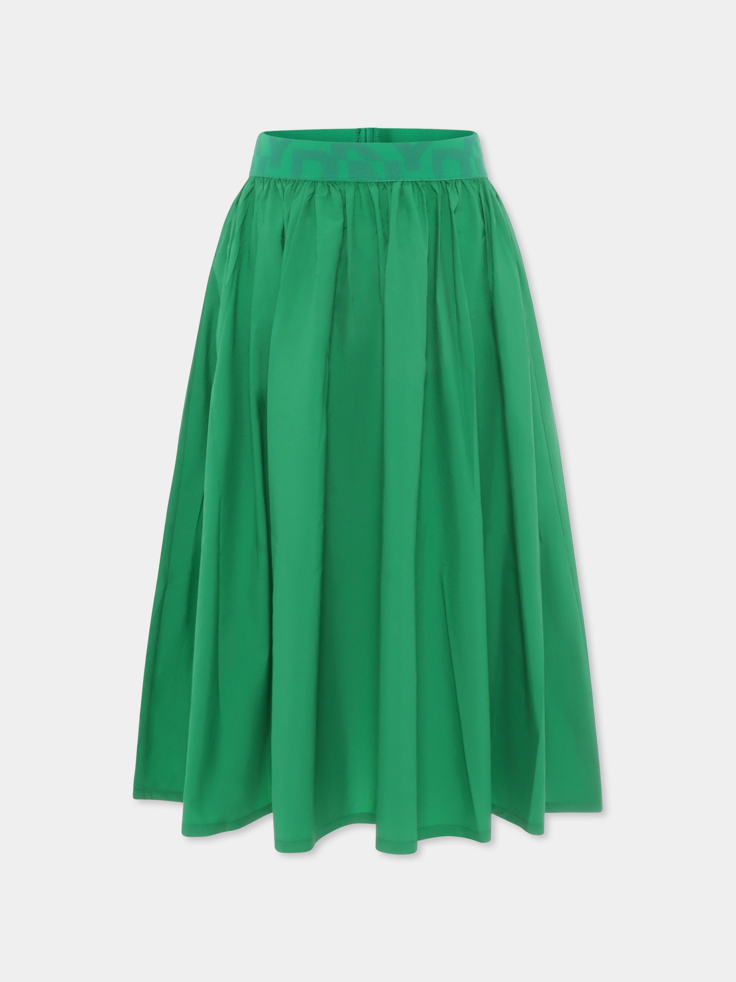 Gonna verde per bambina con logo,Dkny,D62267 709