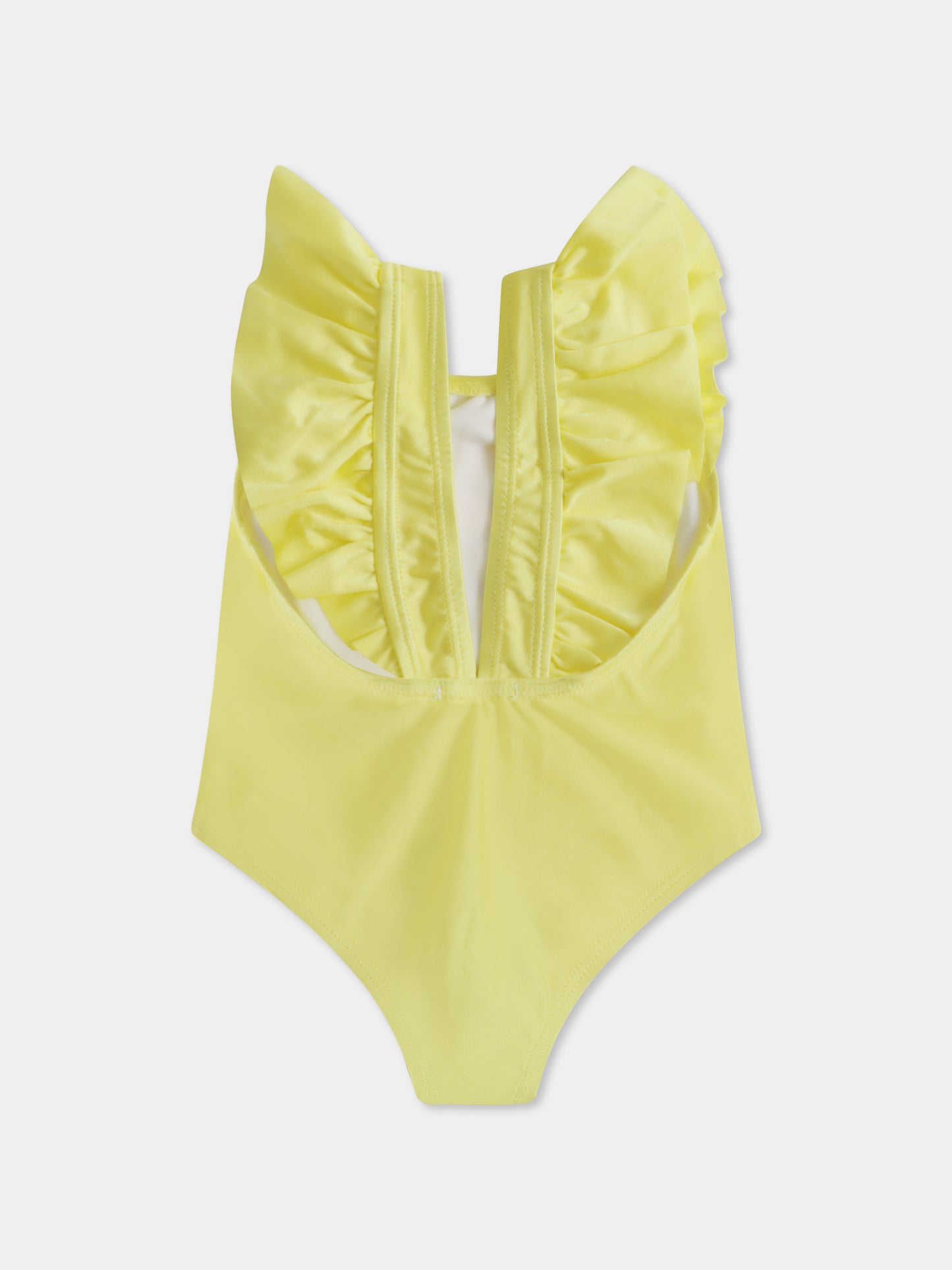 Costume intero giallo per neonata con caramella e logo,Billieblush,U20834 549