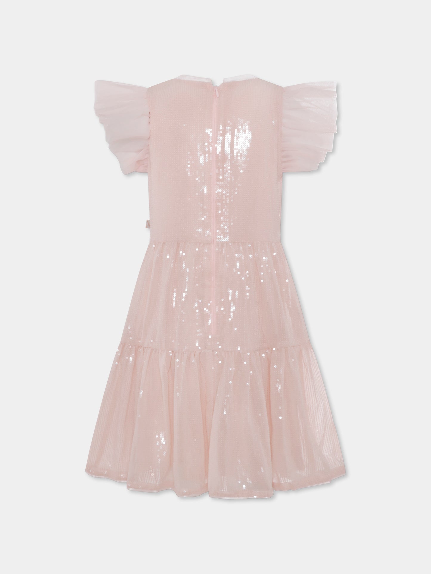 Vestito rosa per bambina con paillettes,Billieblush,U21100 45X
