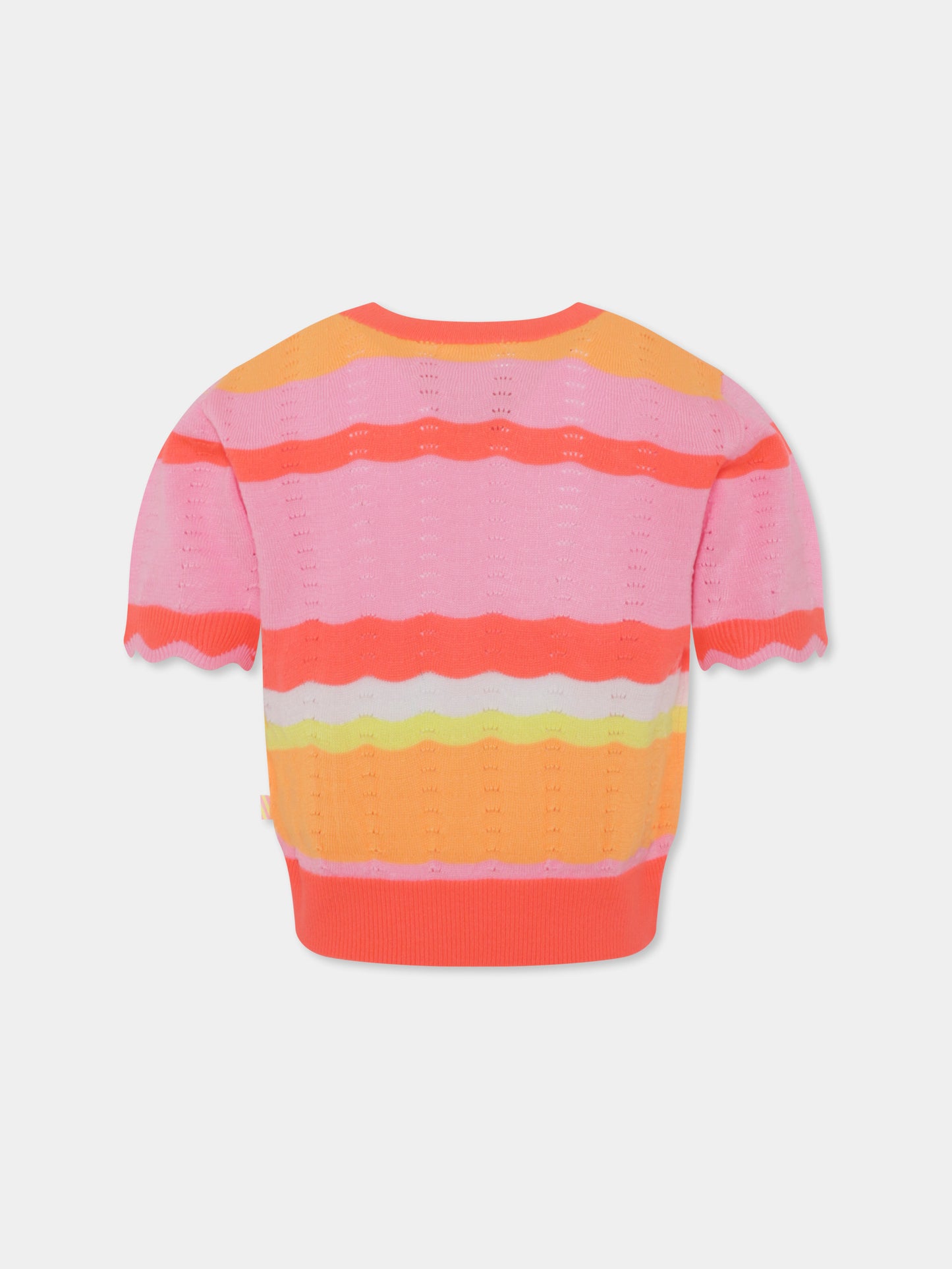Maglia gilet multicolor per bambina,Billieblush,U20842 41D
